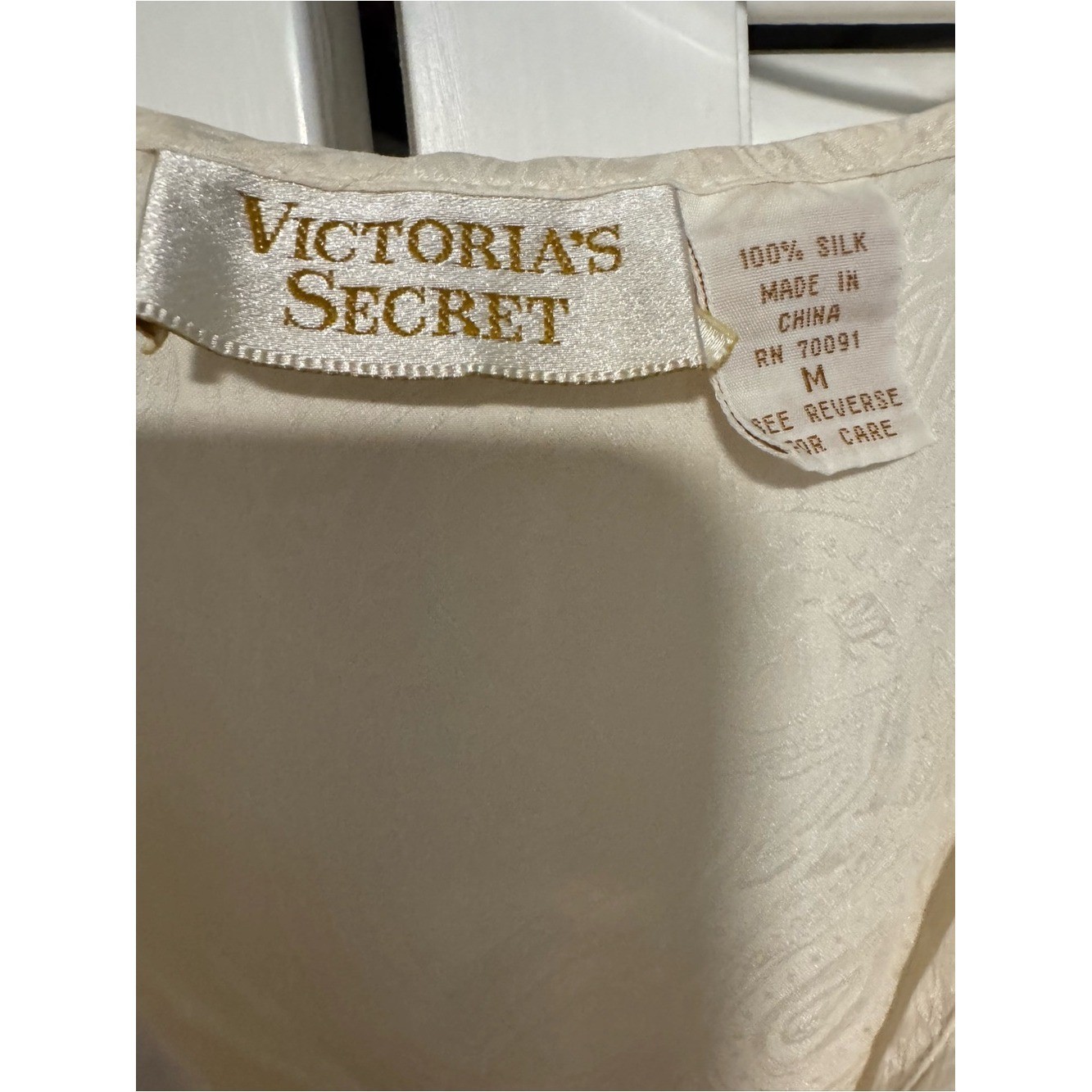 Vintage Victoria’s Secret Gold Label 100% Silk Frog Closure Blouse – Size Medium