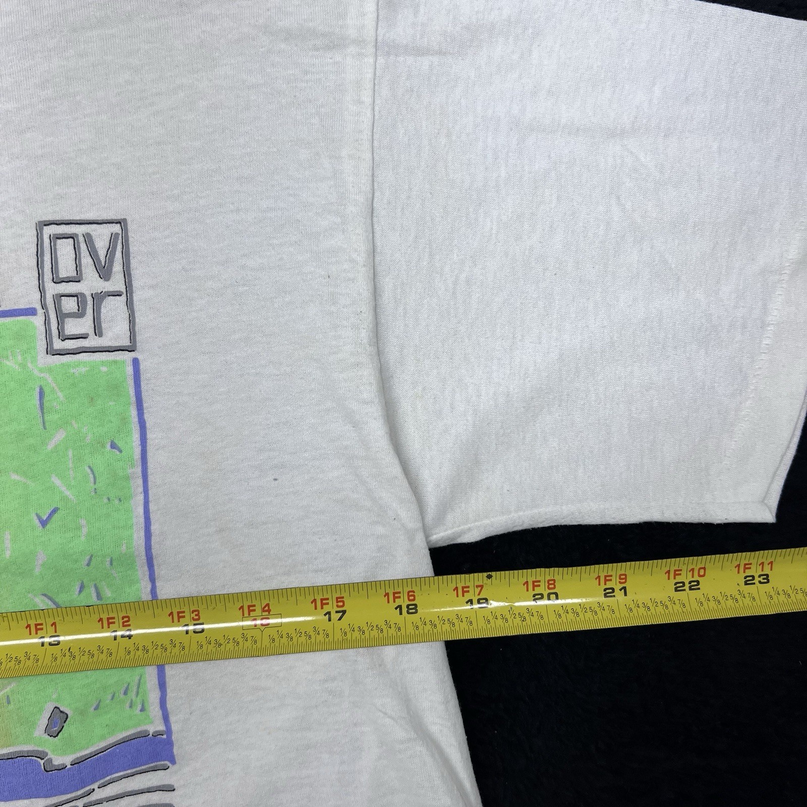 Vintage 90S Surf Fun N The Sun Beach Graphic Women’s White Cropped Top Tee Sz M