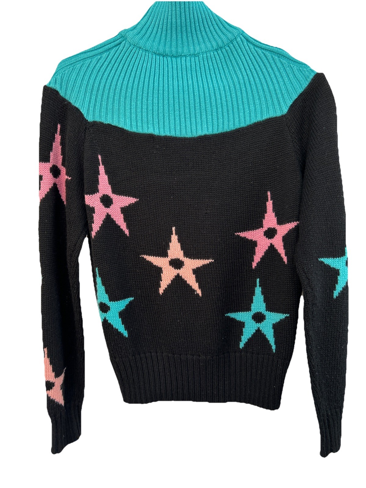 Vtg 80’s Hermans Wool Blend Pink & Blue Stars Skate Streetwear Medium Women