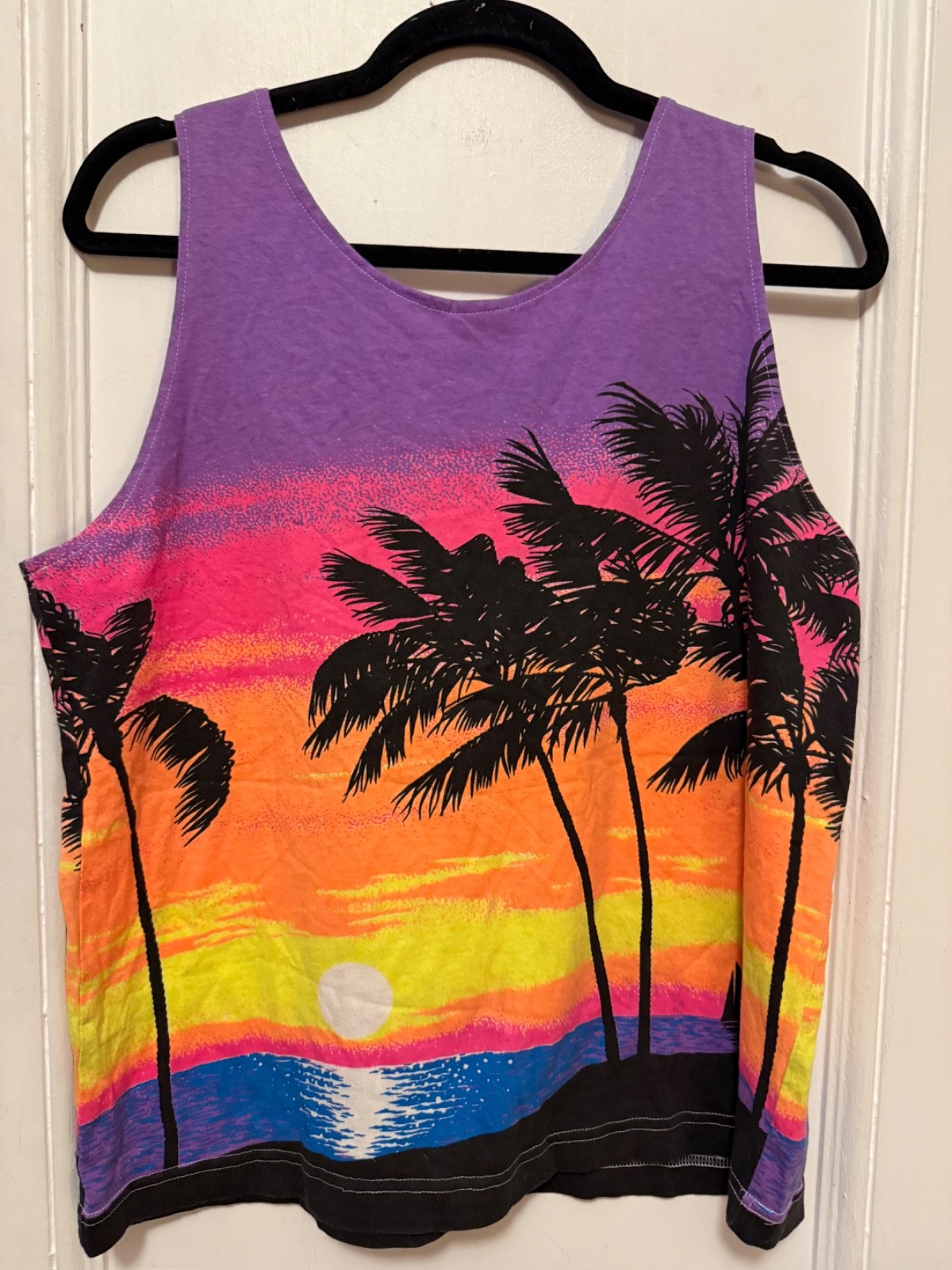 Vintage 80s 90s California All over Print Tank Top Size M Lifestyles