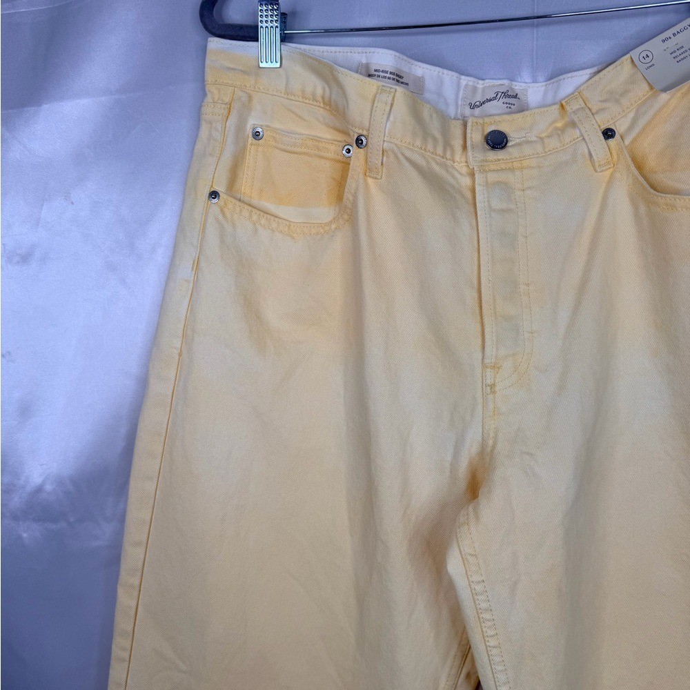 Universal Thread 90s Baggy High Rise Jeans Yellow 14L Long Vintage Fit