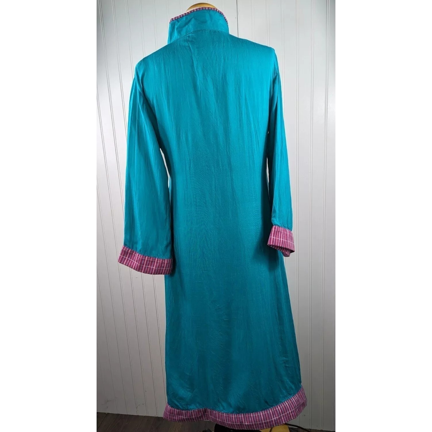 Sha Posh Maxi Dress Womens Size L Floral Embroidered Sequins Grannycore Y2K Teal