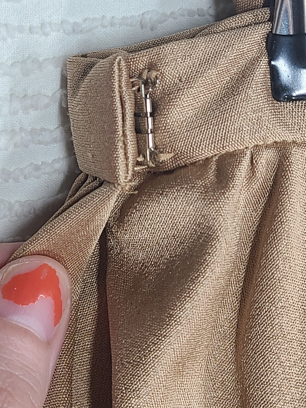 Vintage 1970s Halston Liquid Knit Skirt wSash 28w Disco Twirl Tan Taupe