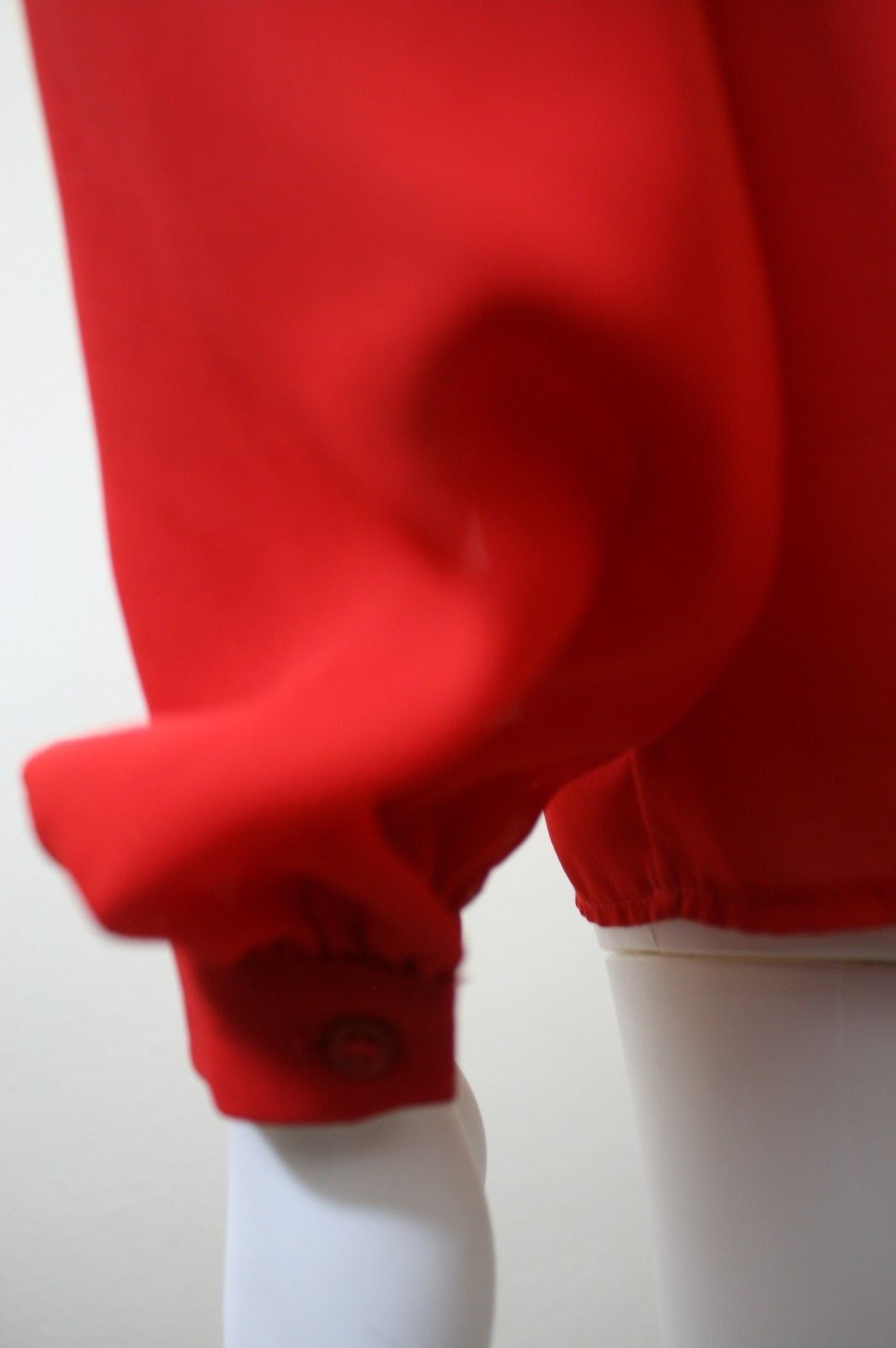 SCHRADER SPORT NEW YORK VINTAGE BLOUSE LONG SLEEVE DETACHABLE COLLAR TOP 8 RED