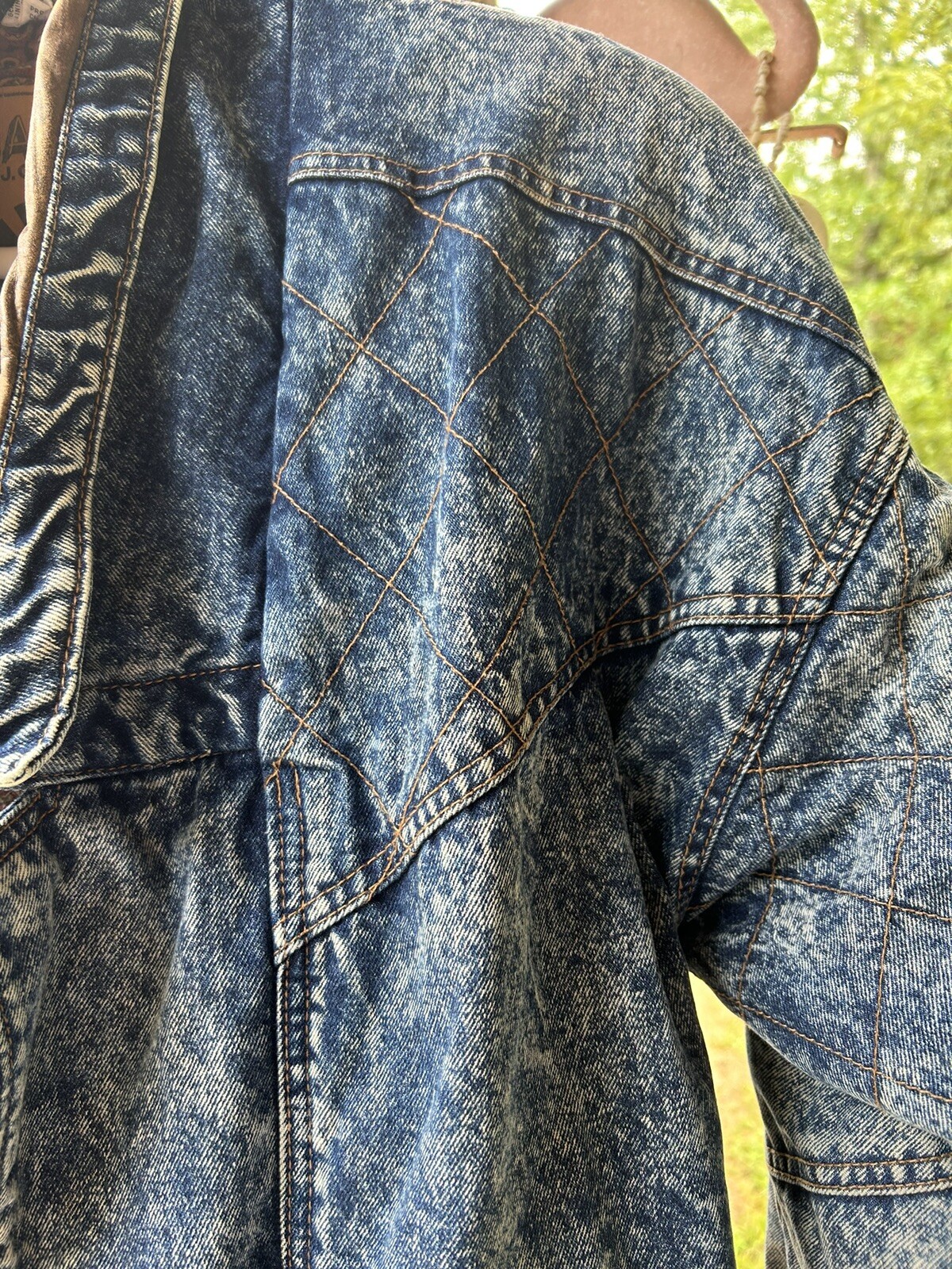Vtg Y2K Farm Work Lined Warm Denim Farm Jacket Coat Size LG Women’s EUC
