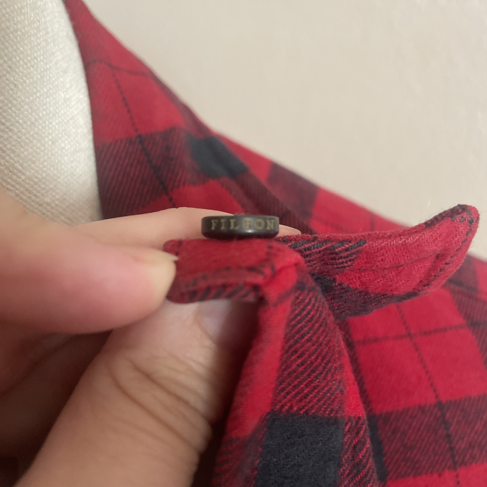 Filson VTG Buffalo Check Plaid Flannel Button Down Shirt XS