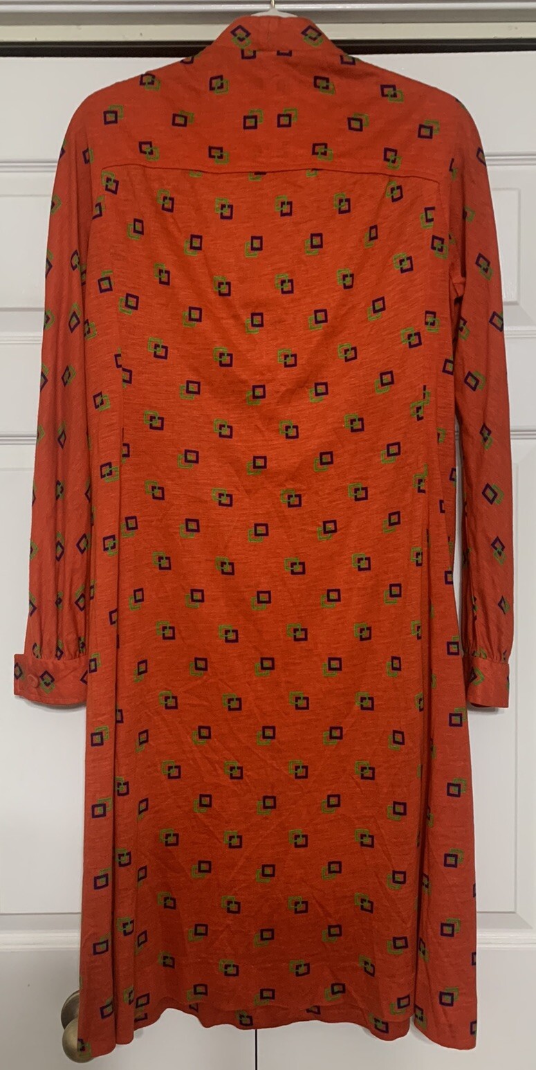 Vintage McMullen 60’s / 70’s Amazing Colors Retro Shift Dress Size 14 (H39)