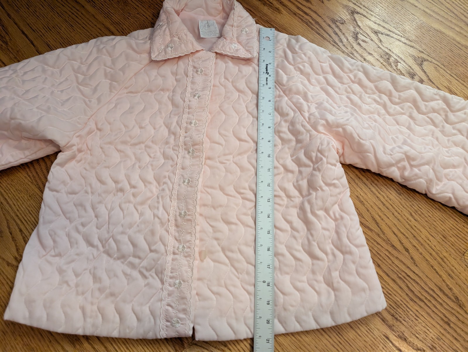 Vintage Ariel Baby Pink 60s Lounge Wear Bed Jacket Size 4/6 Small