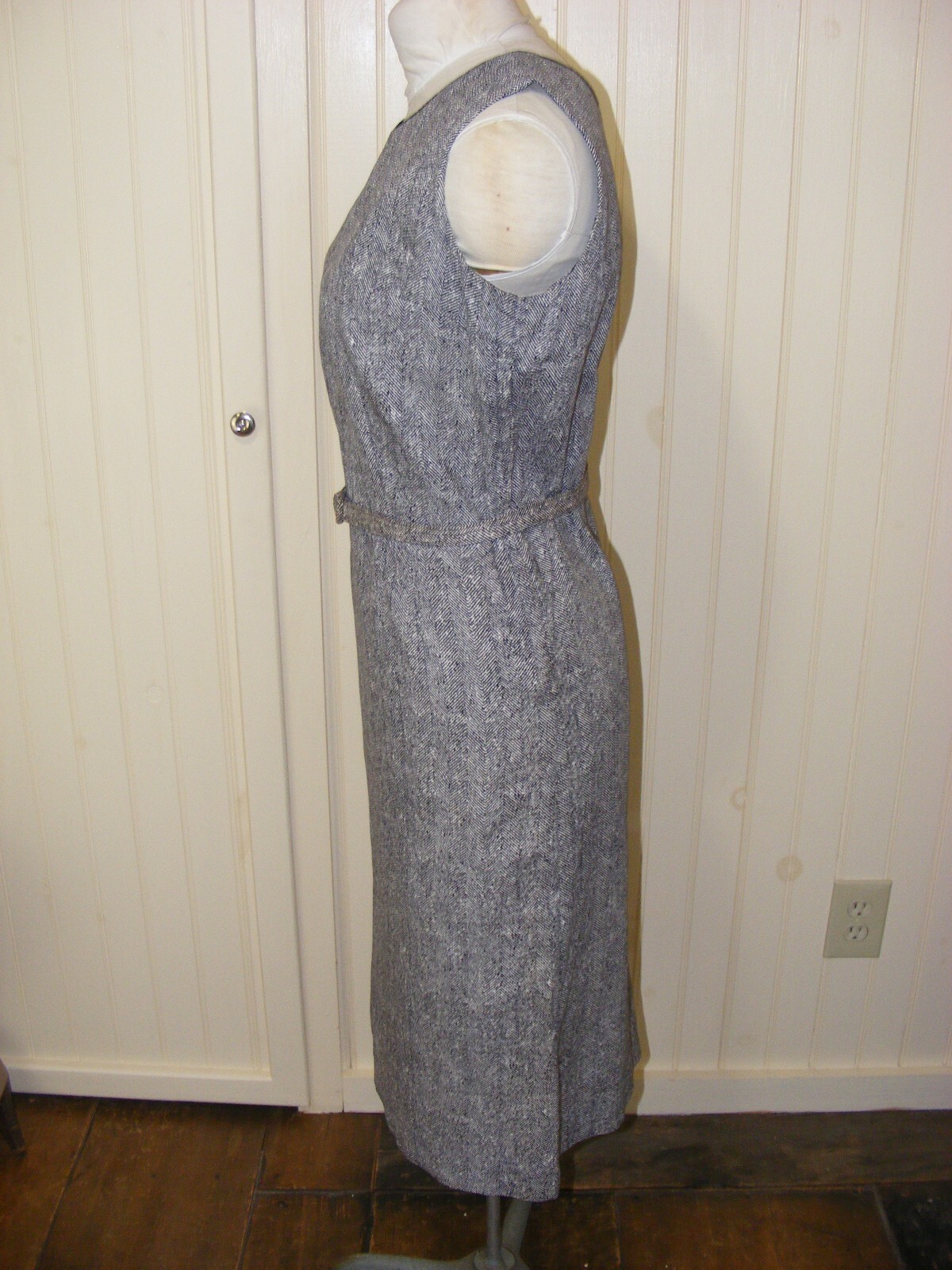 50S PENCIL DRESS & JACKET GLORIA SWANSON FOREVER YOUNG DRESS BLACK WHITE PATTERN