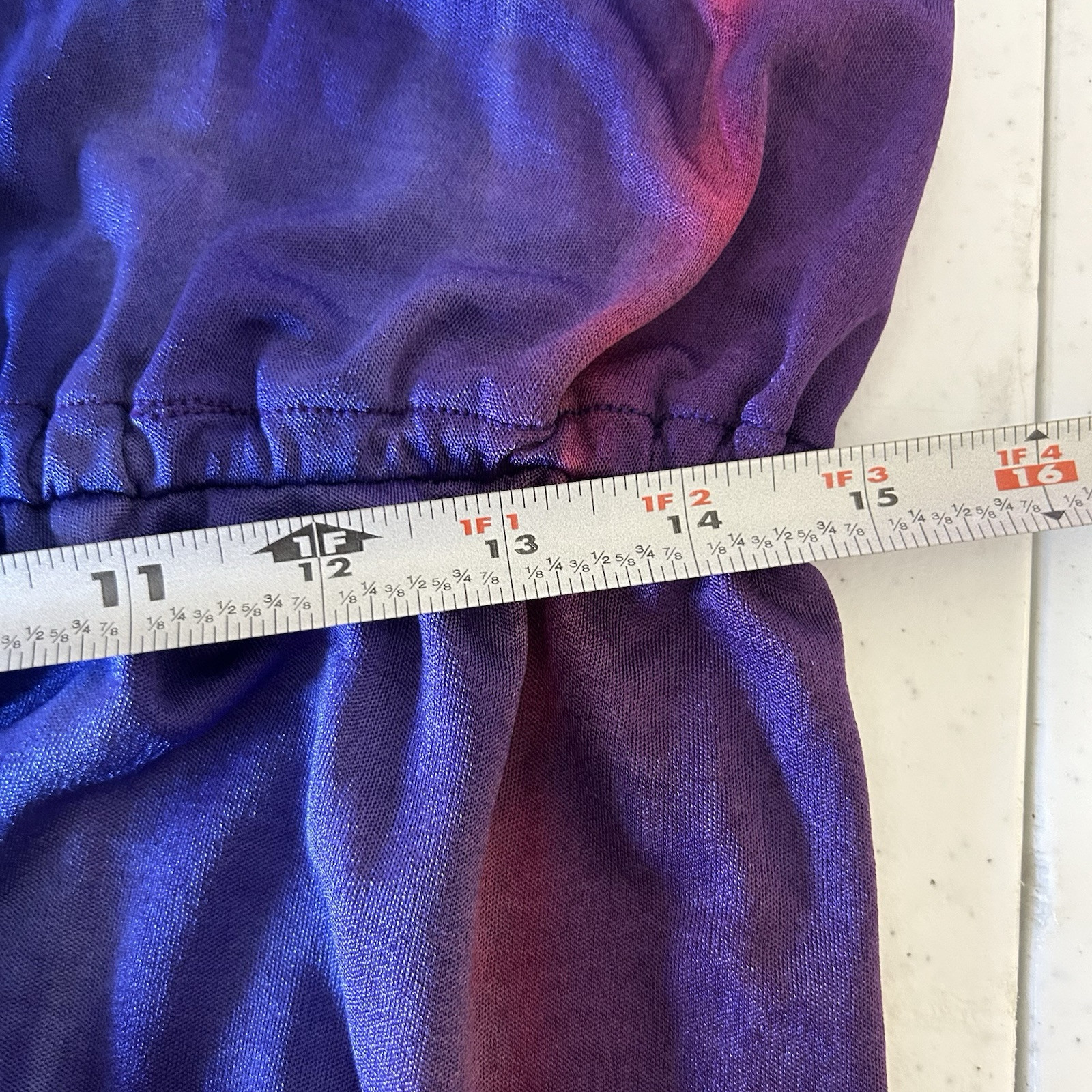 Vintage Whispers Size 10 Goddess Gown Lingerie One Shoulder Purple Nightgown