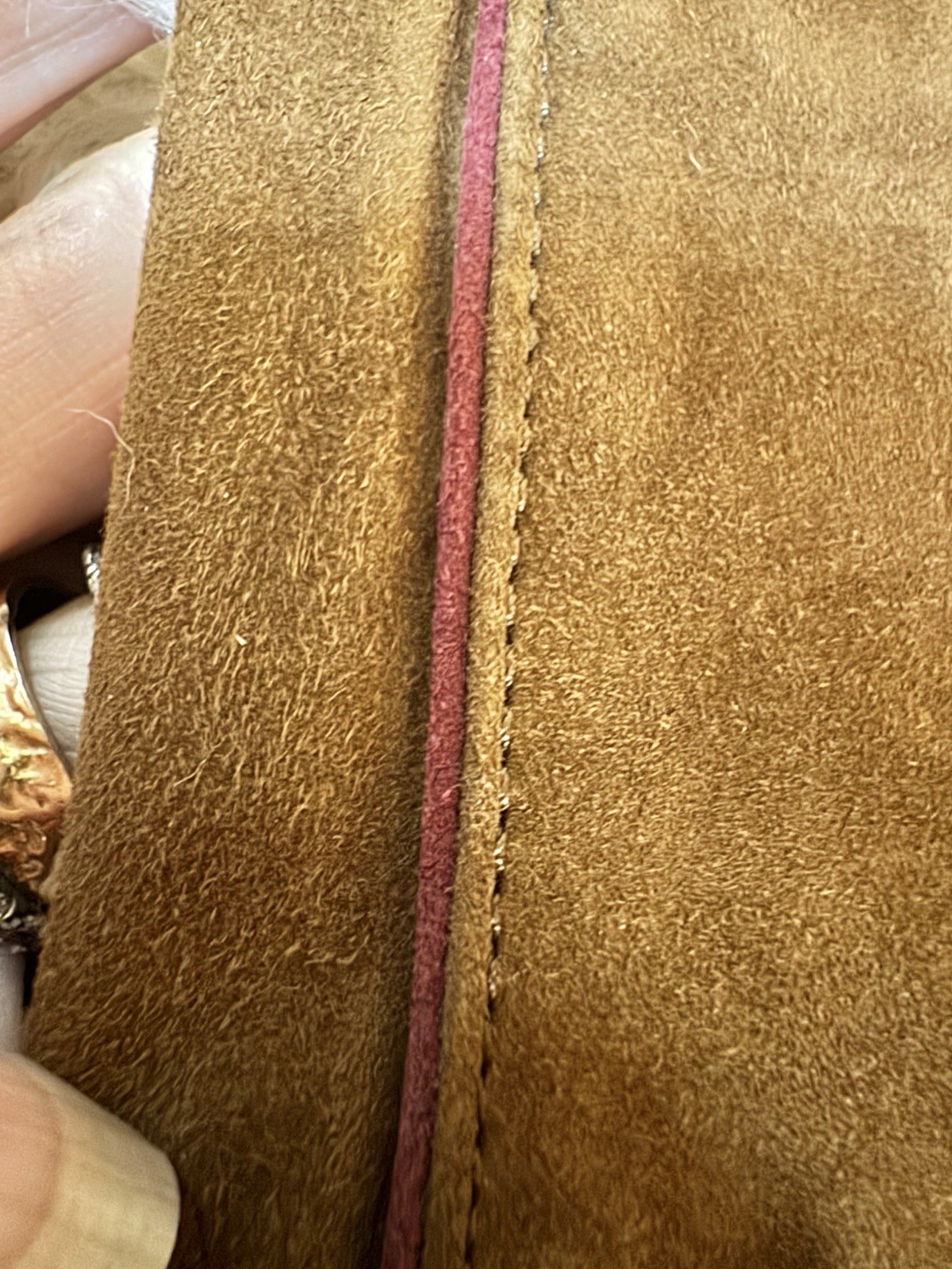 Vtg Jenny France Suede Pants Trousers Pockets Piping Brown Leather XS Tags