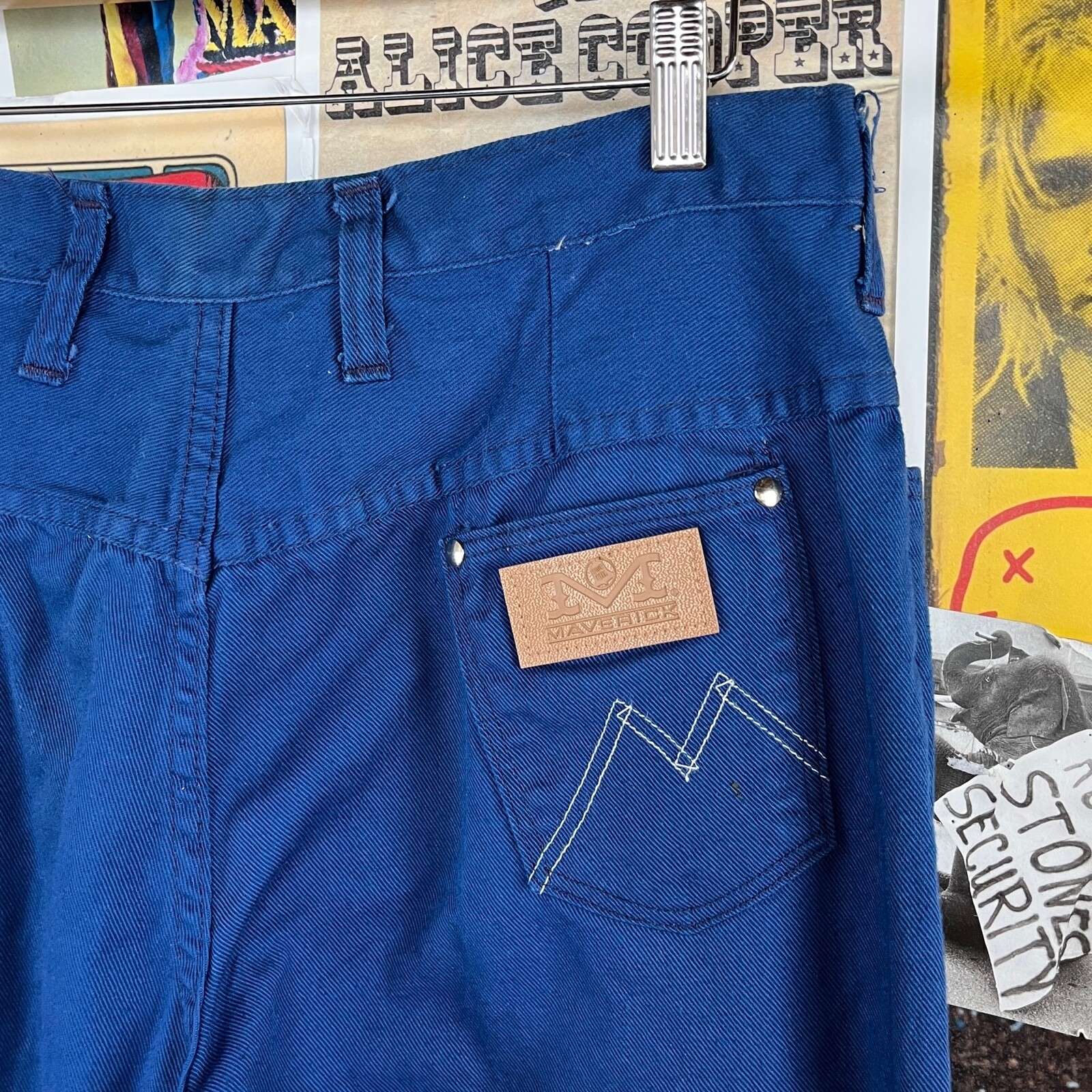 Vintage 70s Blue Maverick Blue Bell Flares Pants 32×28, 70s Womens Clothing 32″