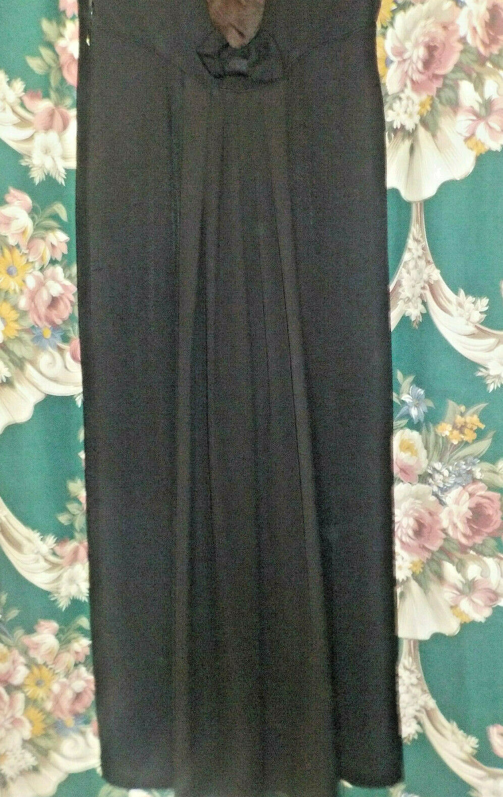 Vintage Jeffrey & Dara Formal Black Dress with 2 Trains Evenings by Tom Barra