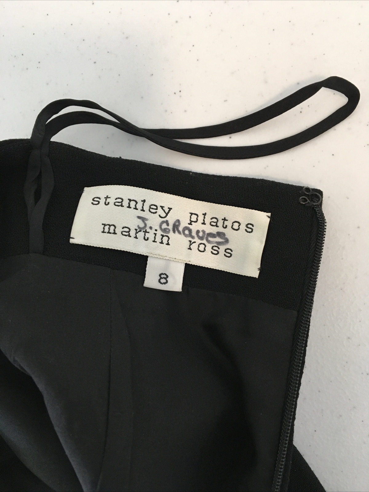 Vintage 80s Black Hot Pink Skirt Suit MOD Retro Stanley Platos Martin Ross Sz 8