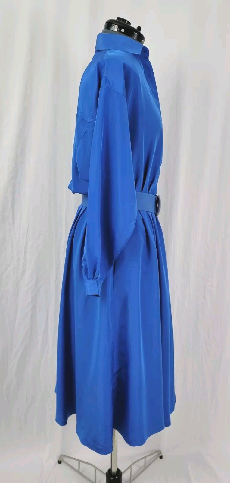 Vintage Impromptu L/S Blue Shirt Dress w Matching Belt Size 7/8
