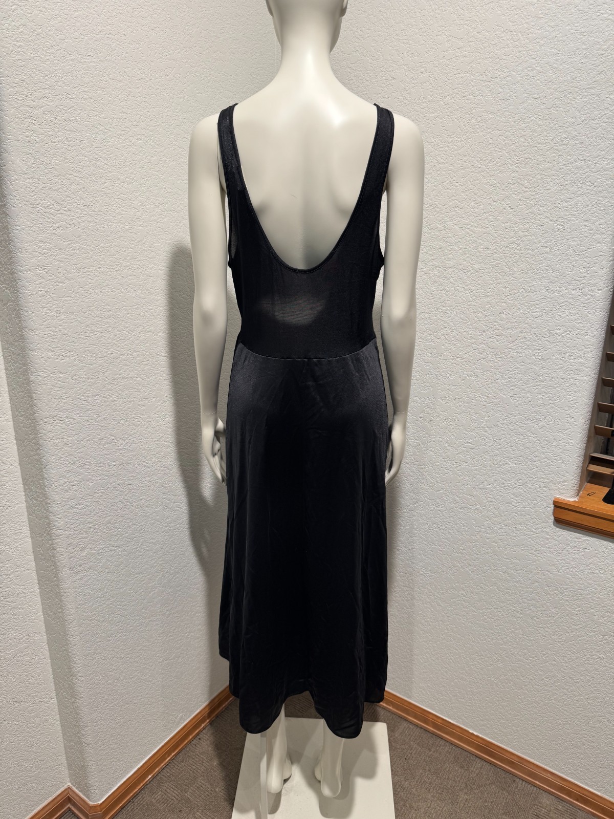 Vintage Vanity Fair Womens Midi Slip Dress Nightgown L Nylon Lace Lingerie Fairy