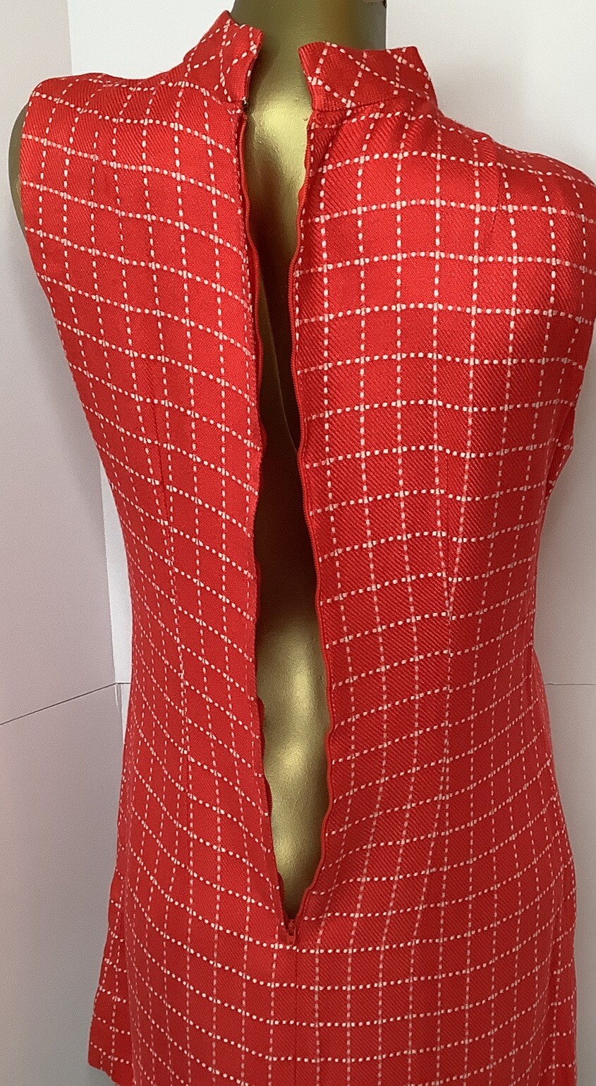 Vintage 50’ 60’ Dress And Lined Jacket Set Suit Checkered