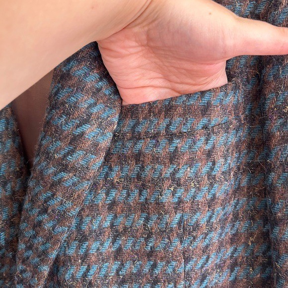 Vintage 70s 80s Deadstock NWT Calvin Klein Wool Houndstooth Blazer