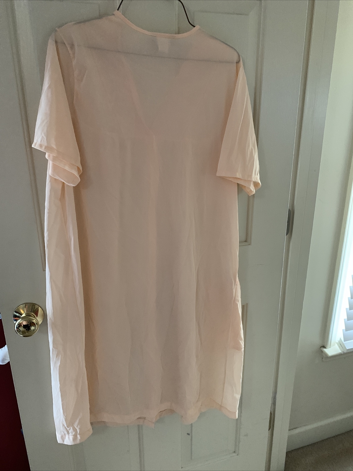 Vintage Danni Ladies Robe Peach Made In USA Medium House Dress