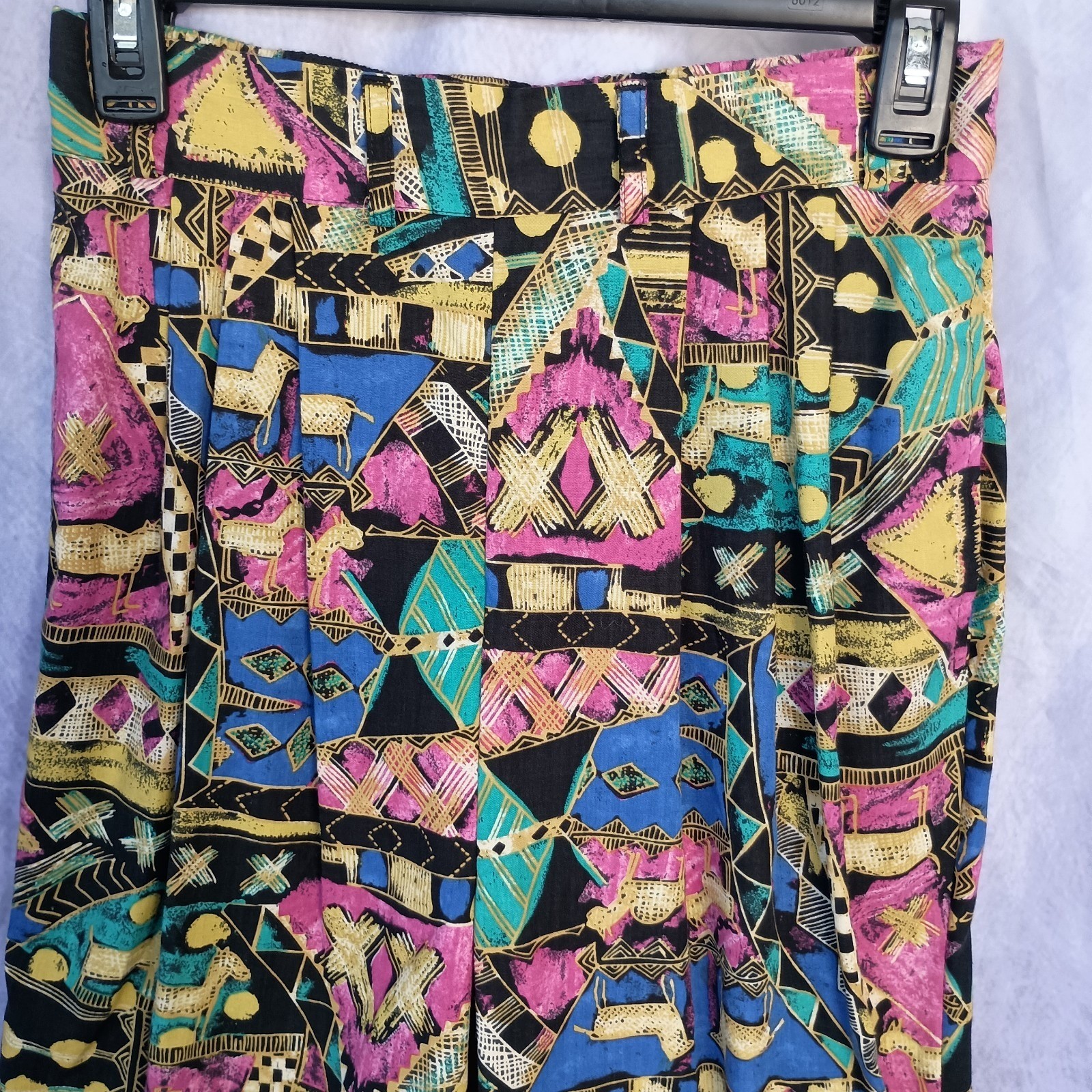 Vintage 90s BonWorth Matching Two Piece Abstract Print Shirt Pants Set