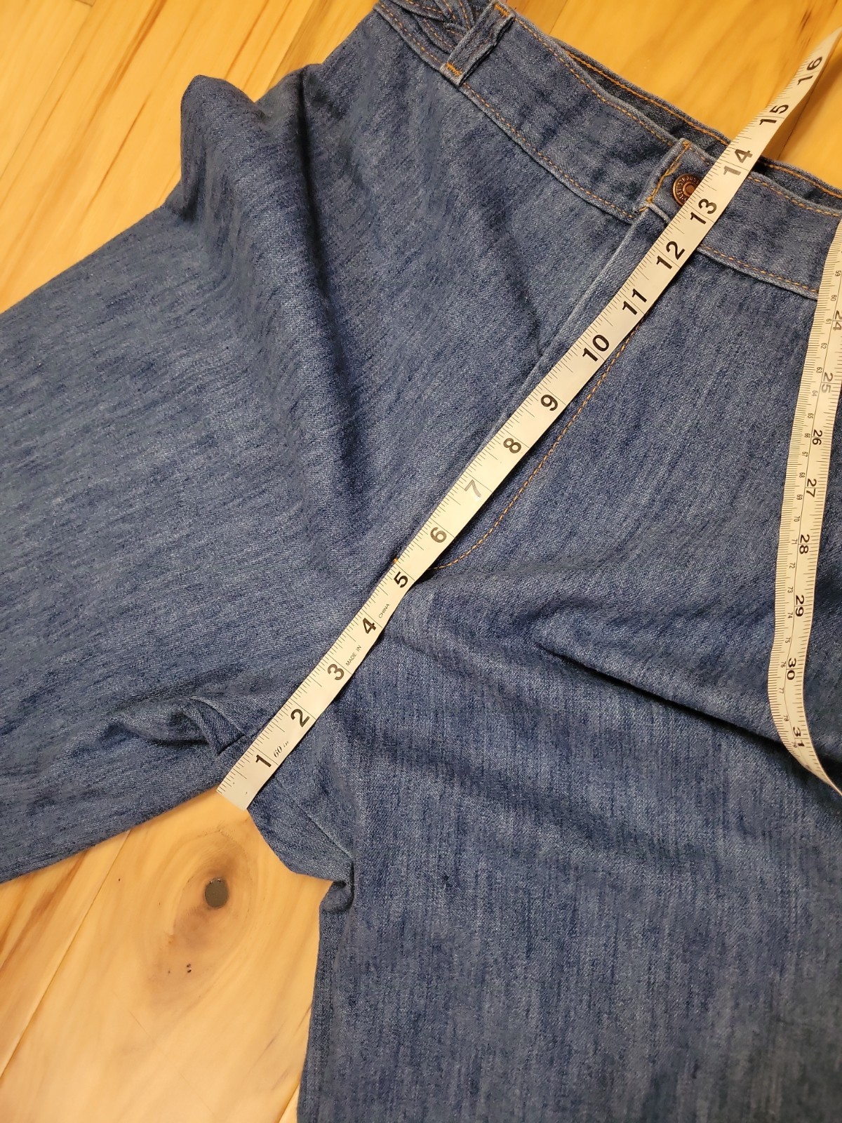 Vtg 70’s Levis Orange Tab Braided High Rise Chambray Denim Jeans Approx 29″ W