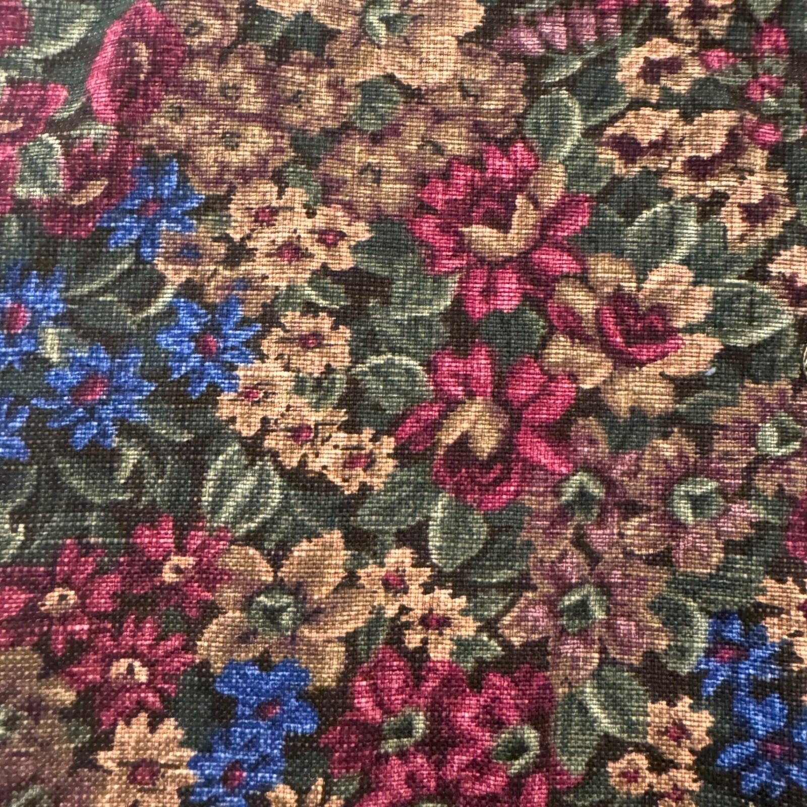 Vintage Floral Tapestry Vest Boho Cottagecore Whimsygoth Retro Artsy Sz M/L