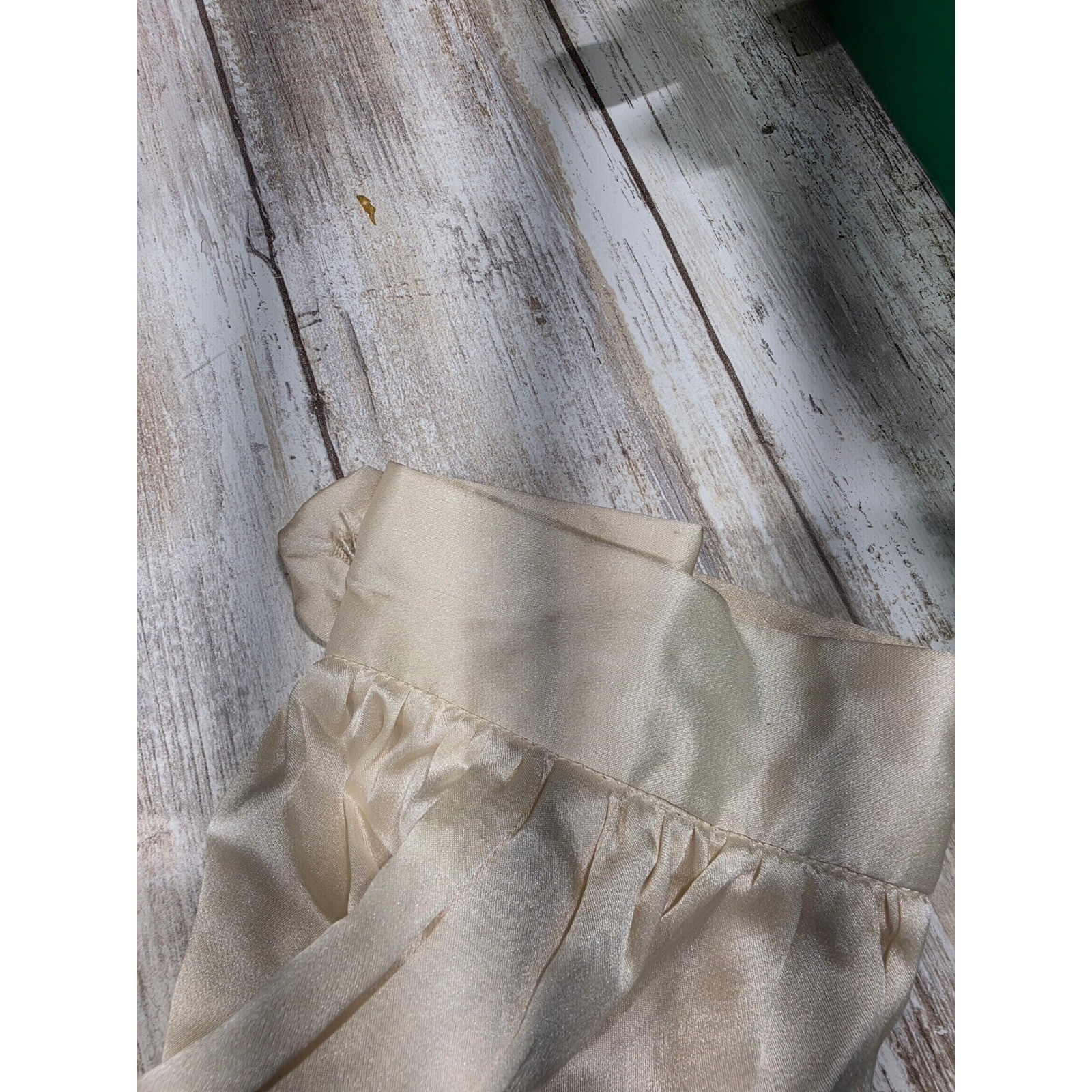 Stanley Blacker Vintage Satin High Waisted Pleated Tapered Pants Cream sz 4 READ