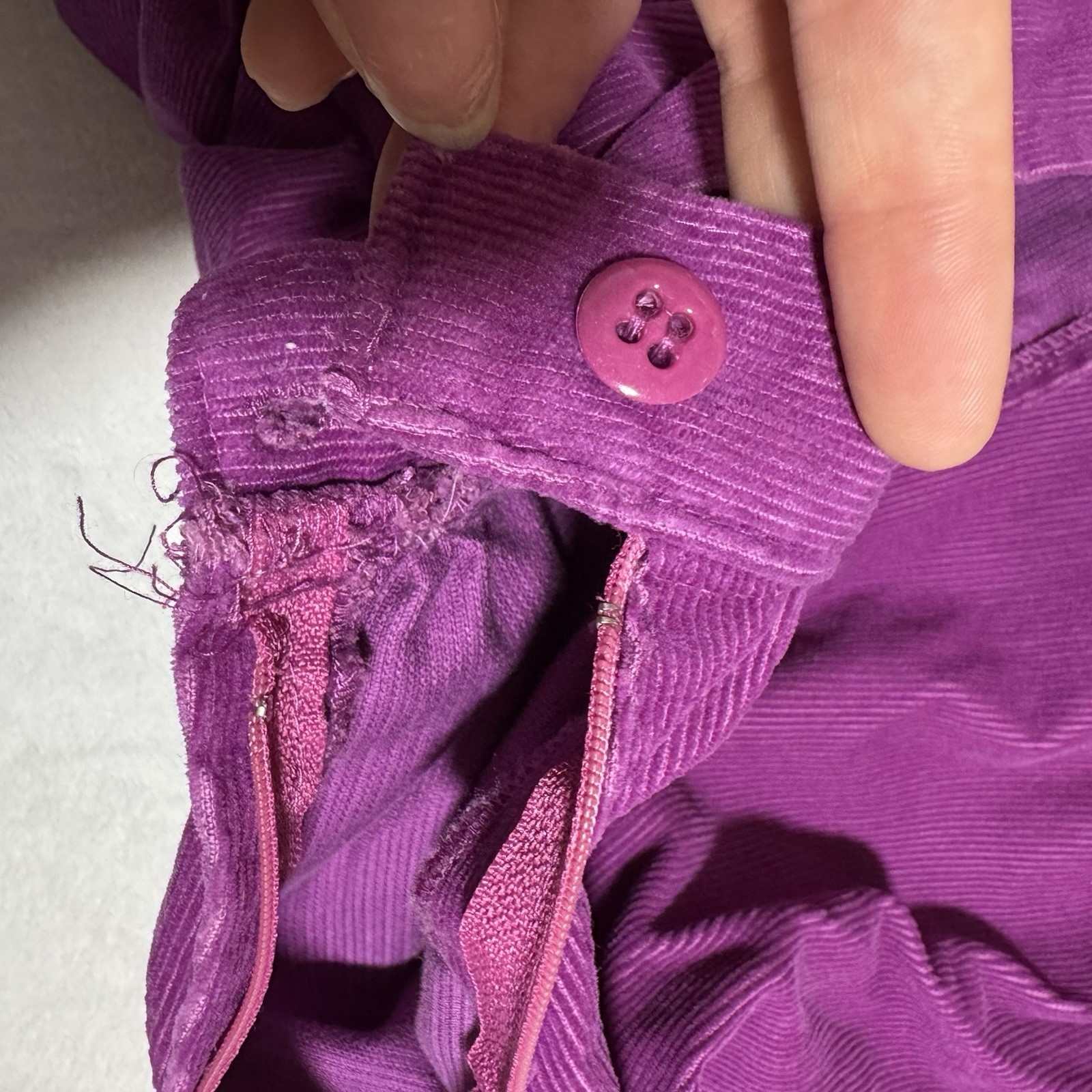 Vintage OshKosh Bgosh Purple Corduroy Pinafore Jumper Dress Midi 9 Cottagecore