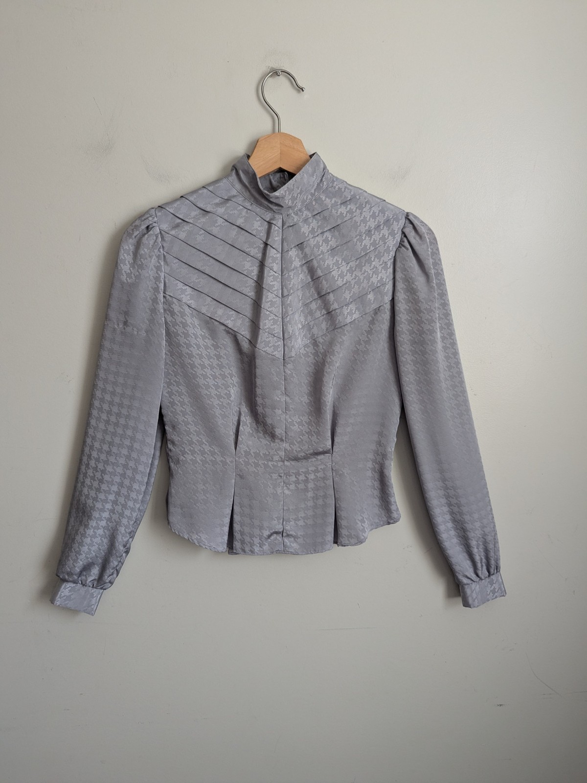 Vintage 80s Does 40s Glam Blouse Lot 2 Silky Retro New Wave Secretary Coquette