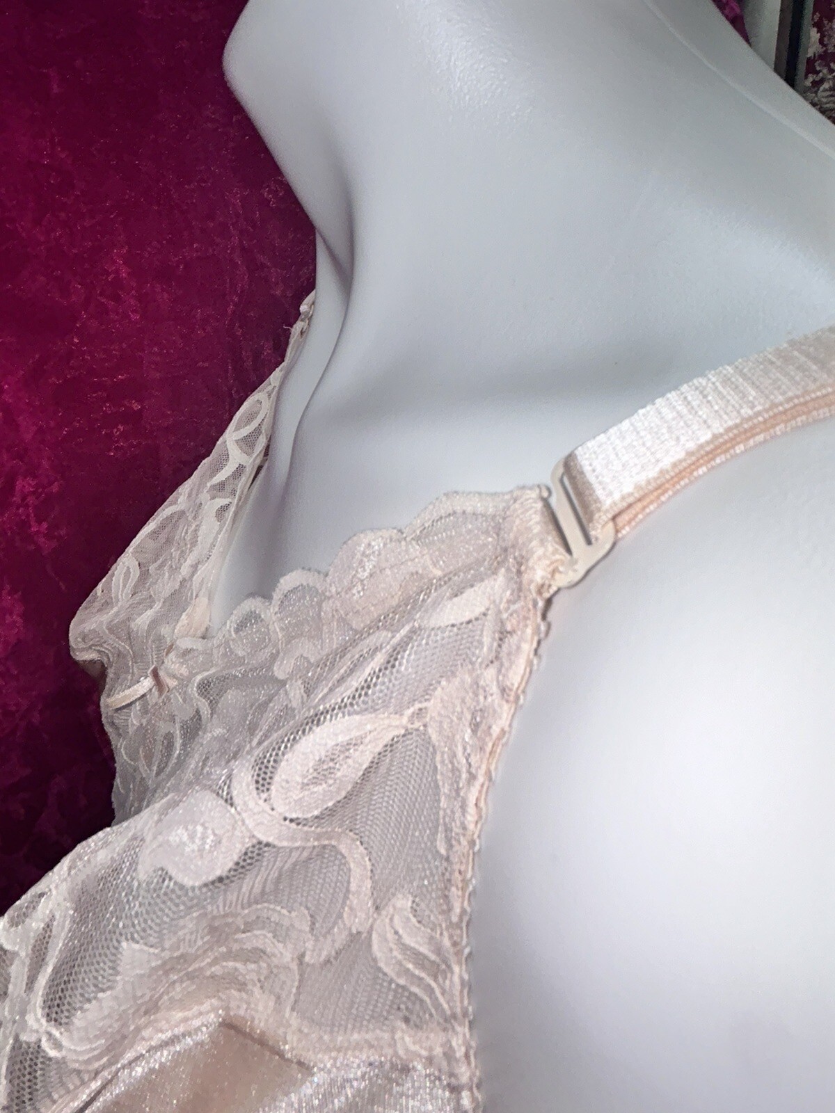 Vtg GLAMORISE Bra Minimazer SZ 34DDD Underwire Champagne RARE
