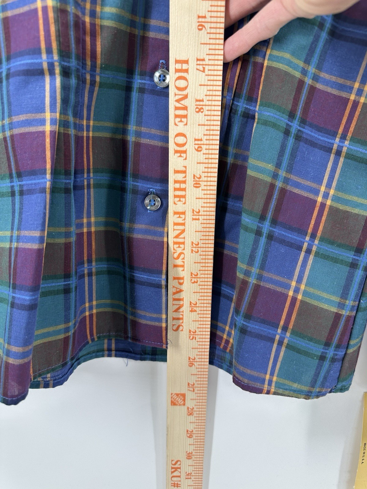 VTG 80s Underground SF Plaid Blouse Puff Sleeve Edwardian Revival Cuffs AB10 NWT