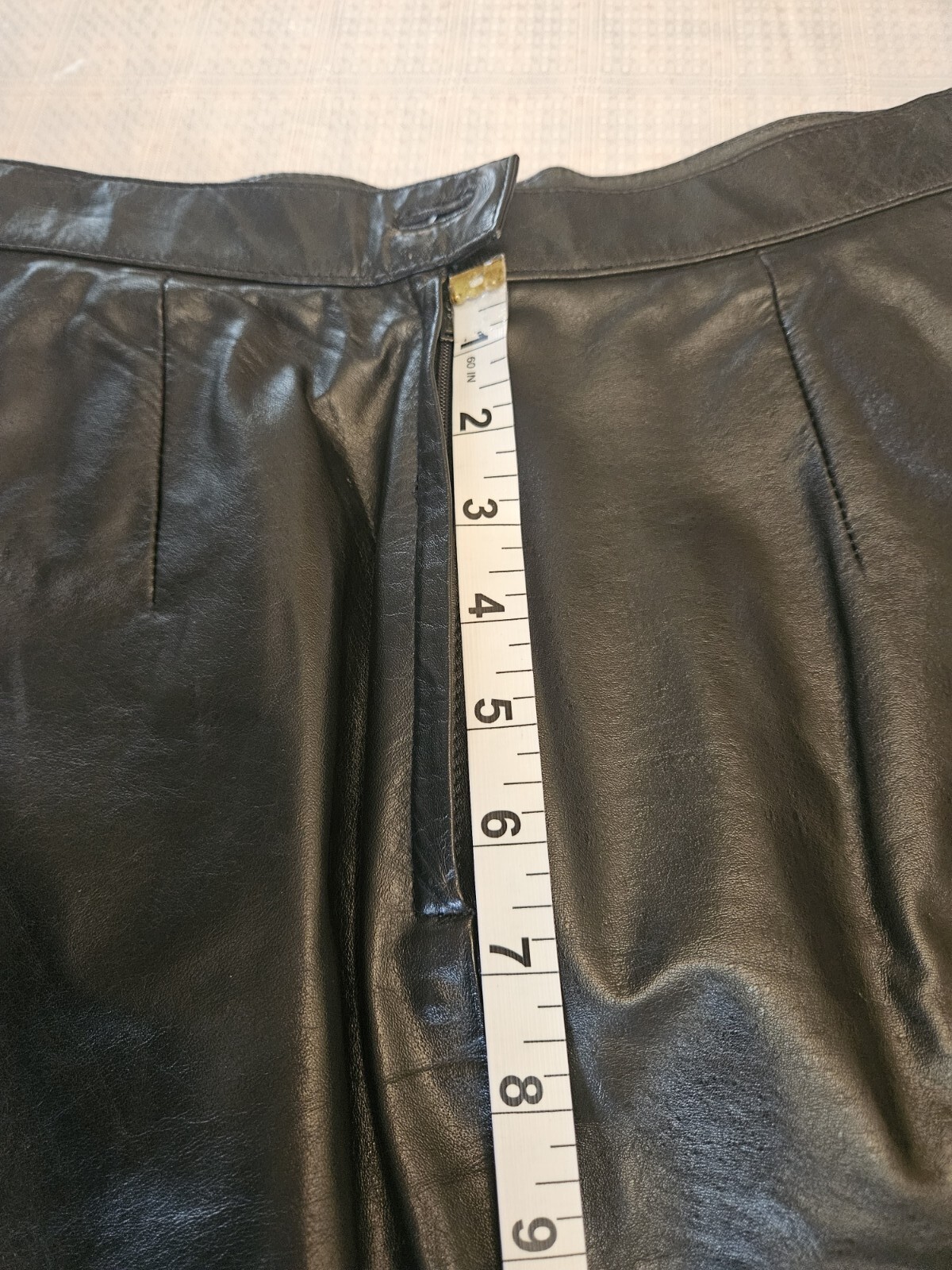Vintage Wilsons Y2K Black Leather Pencil Slit Skirt (10) Punk Rock Grunge, Biker