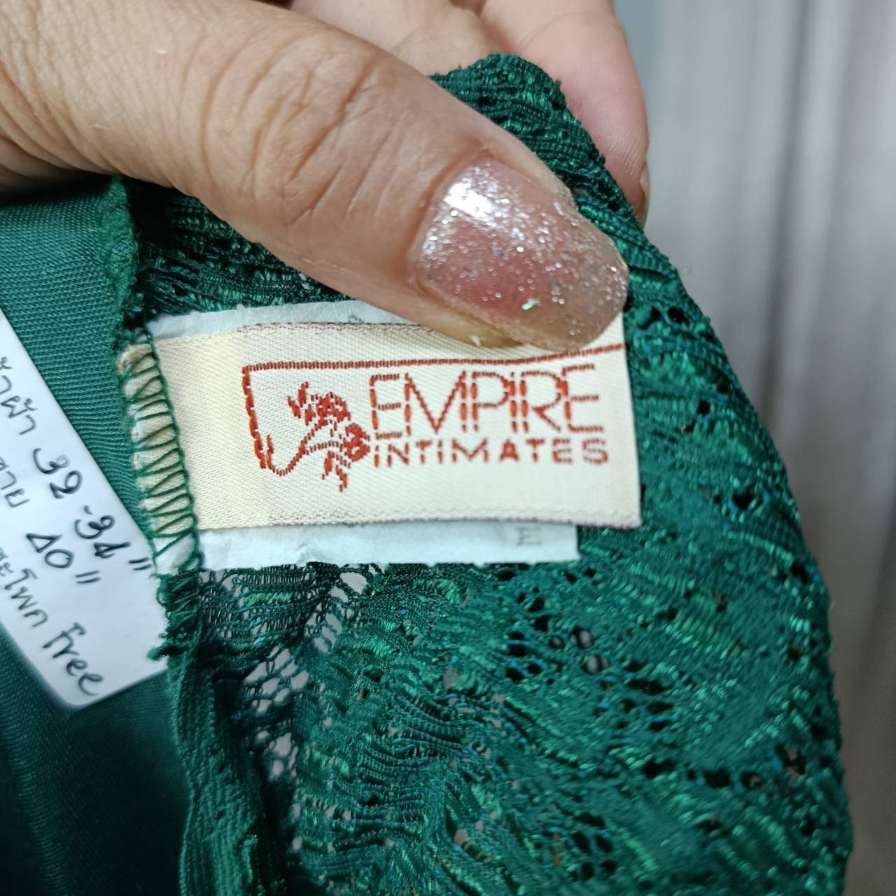 VTG 80s Empire Intimates Green Mesh Babydoll Nightgown Cutout Back Made in USA M