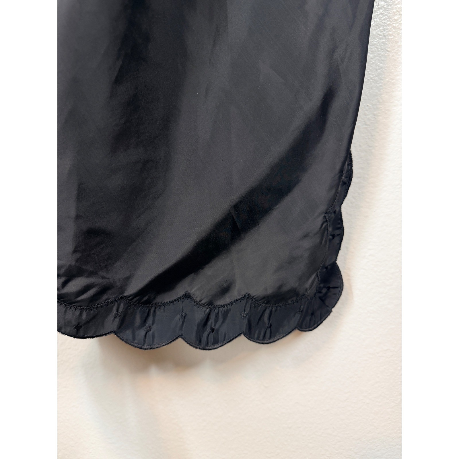 Barbizon Full Slip Sz 12 Miss Black Nylon Tafetta Candies 1960’s Tafredda