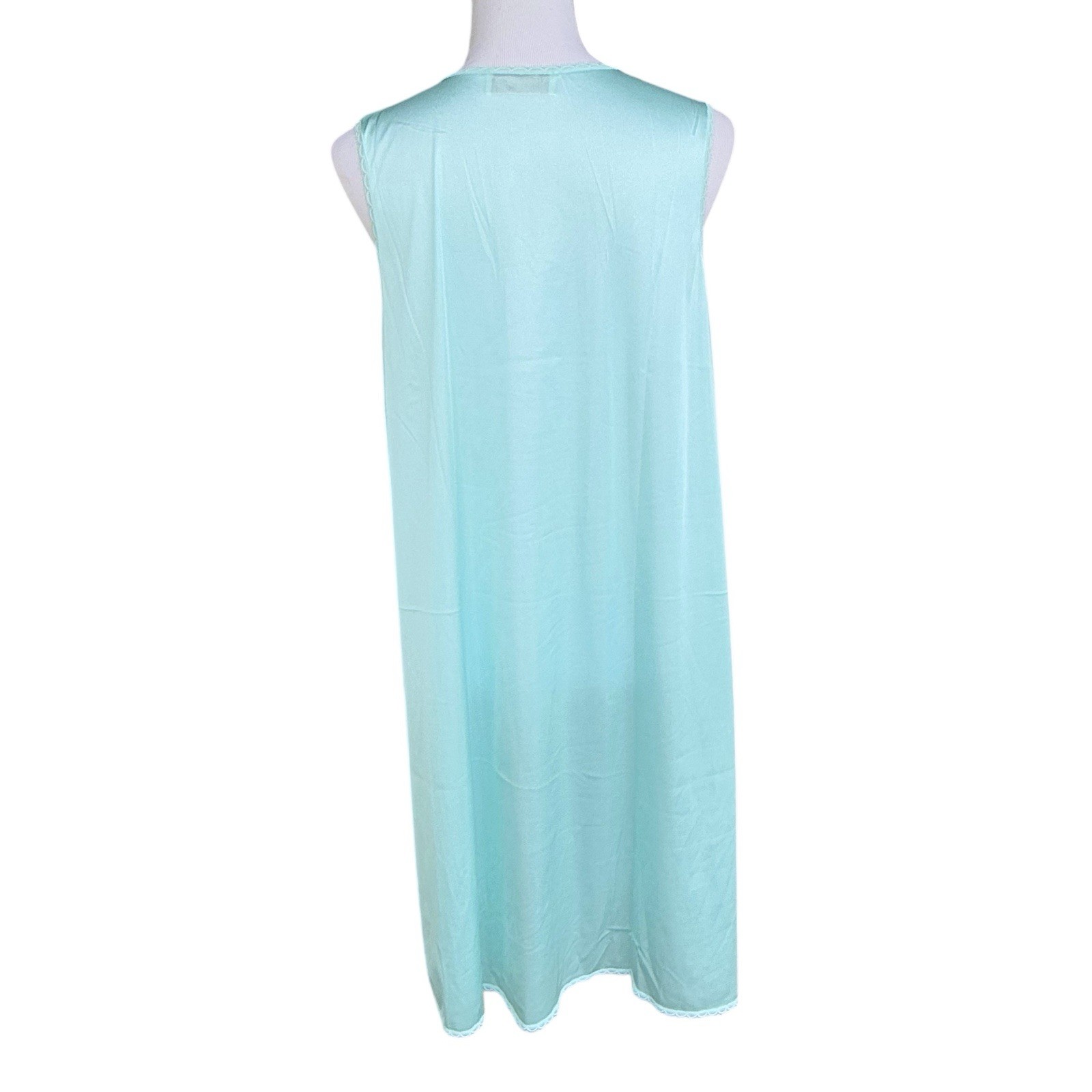 VTG Vassarette 2 Pc Sky Blue Lace Nightgown & Robe Peignoir Set Size Medium NEW