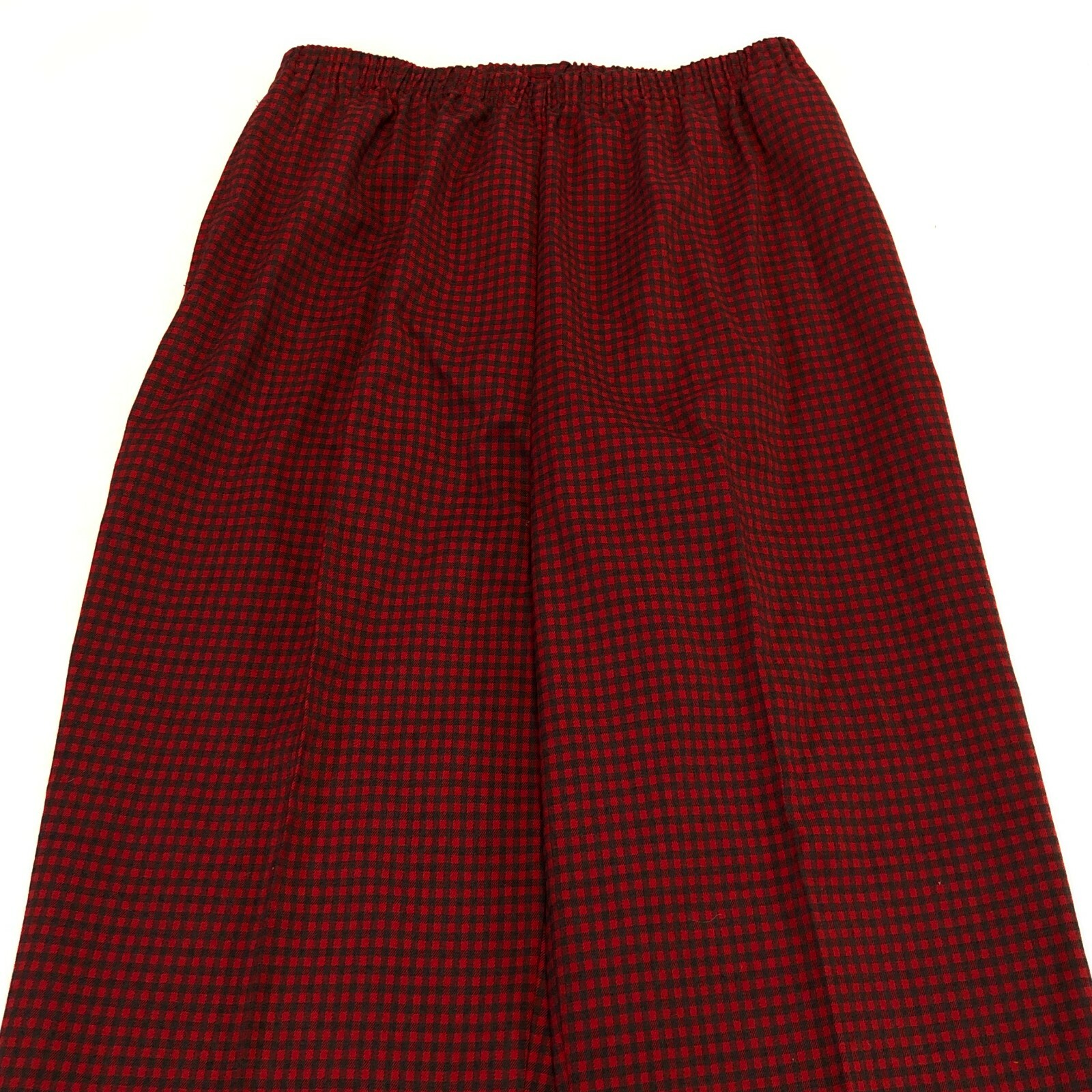 The Tog Shop Vintage Elastic Waist Buffalo Plaid Red Black Pants Size P Medium
