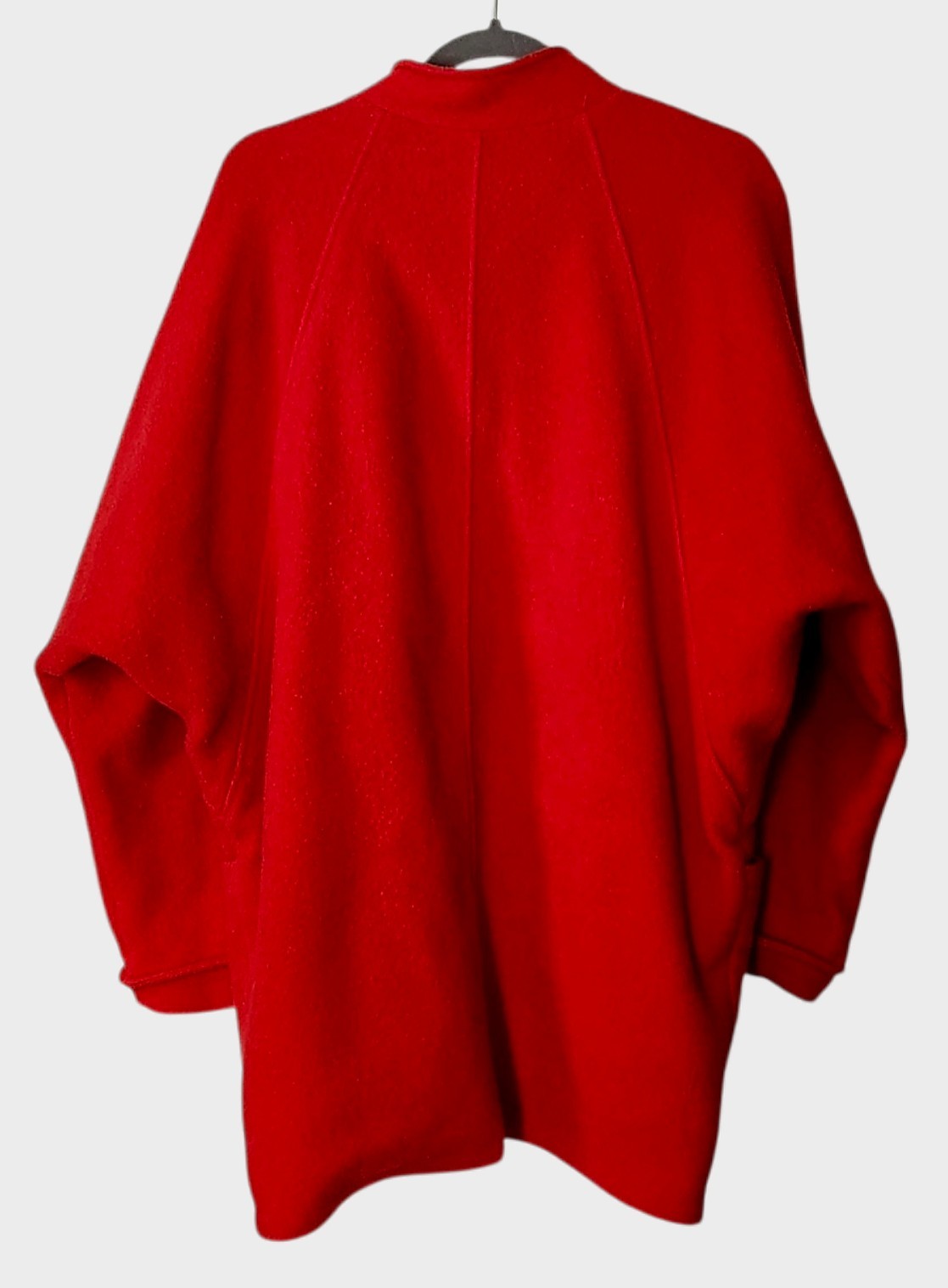Vintage Women’s Red Wool Blend Coat Jacket Size M EU 40 Snap Front Germany