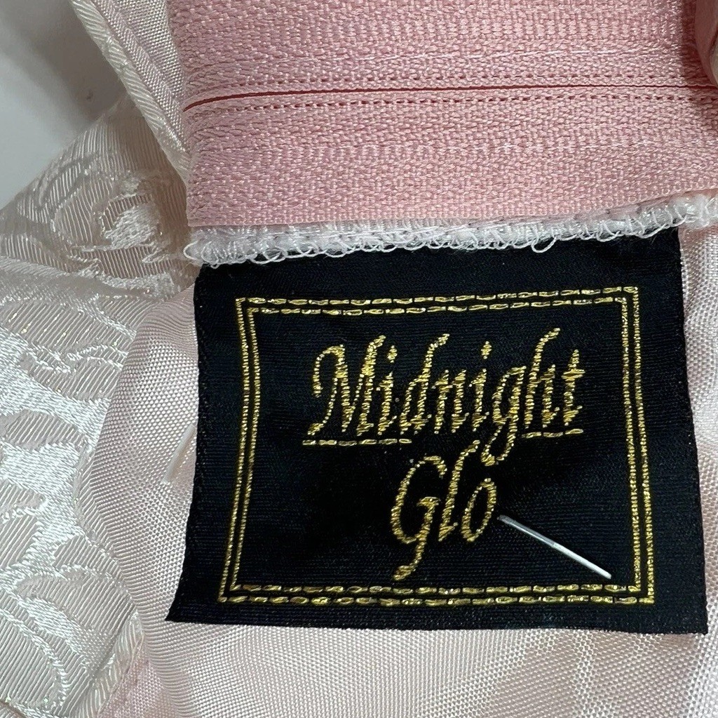 VINTAGE 1980s MAXI DRESS Puff Midnight Glo 80s Pretty In pink Movie