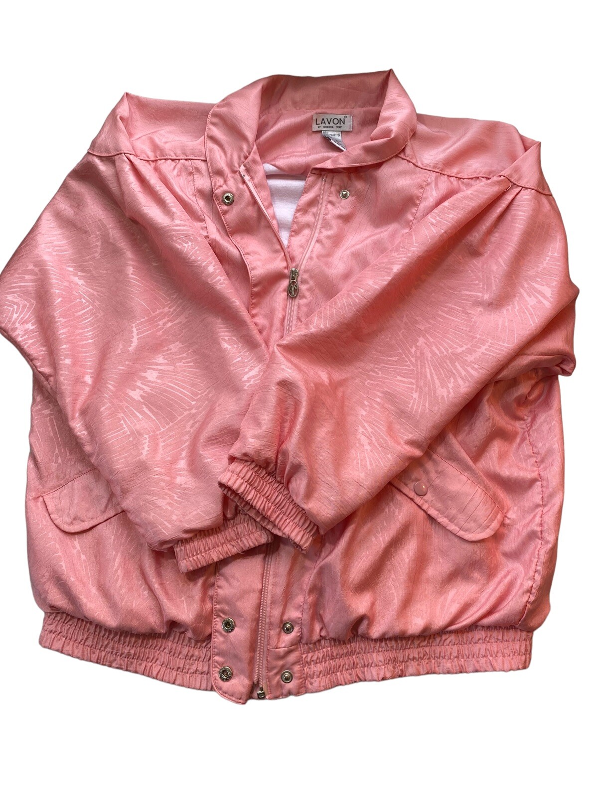 Vintage Lavon Pink Tracksuit Set Size Large Two Piece Jacket and Pants Set Retro