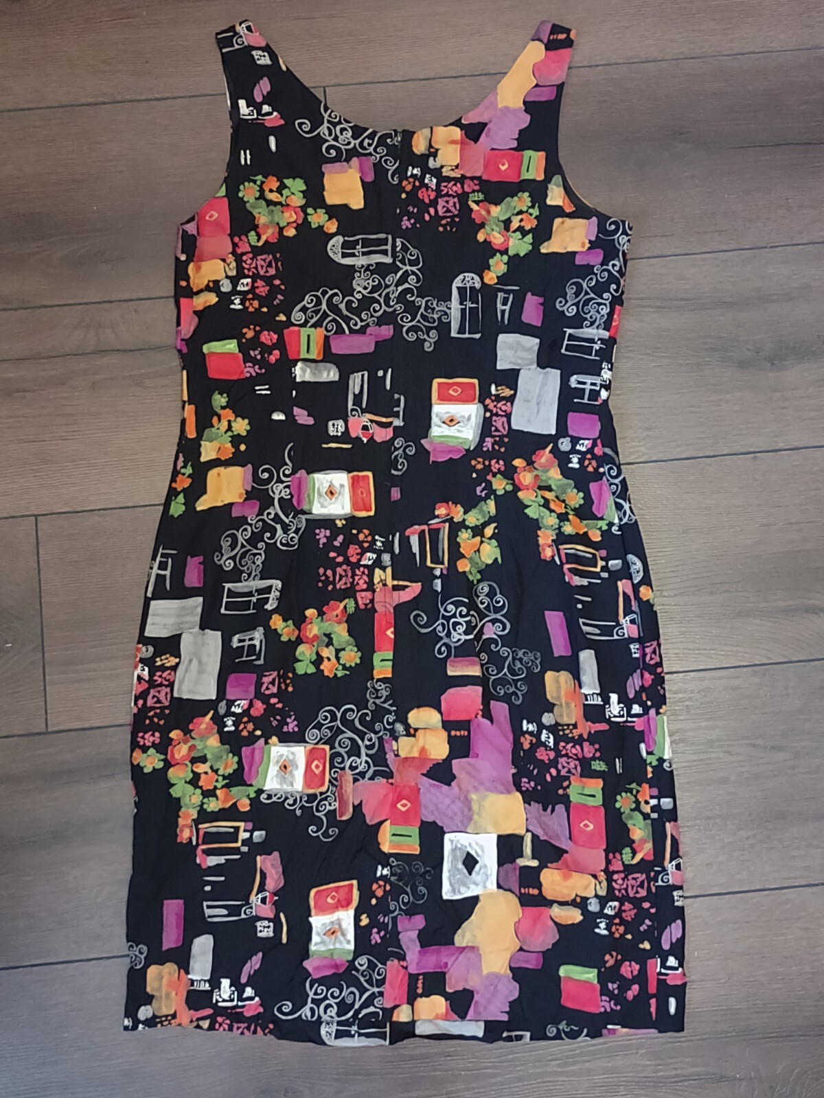Vtg Rabbit Rabbit Rabbit Designs Size 10M Dress, 90s Floral Pattern, Grunge!