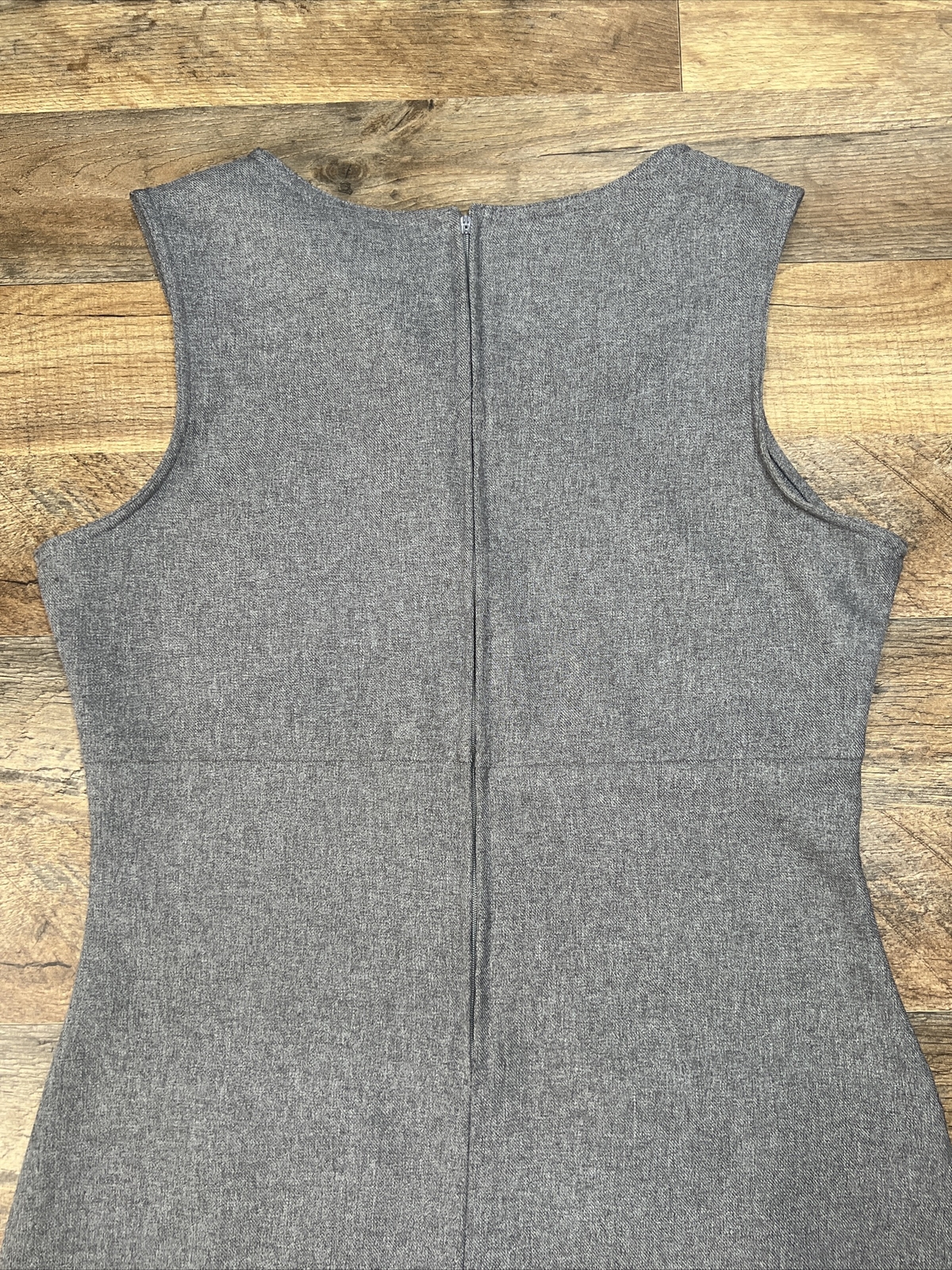 Vintage No Excuses Gray Dress Front Pocket Sleeveless Size Large Preowned