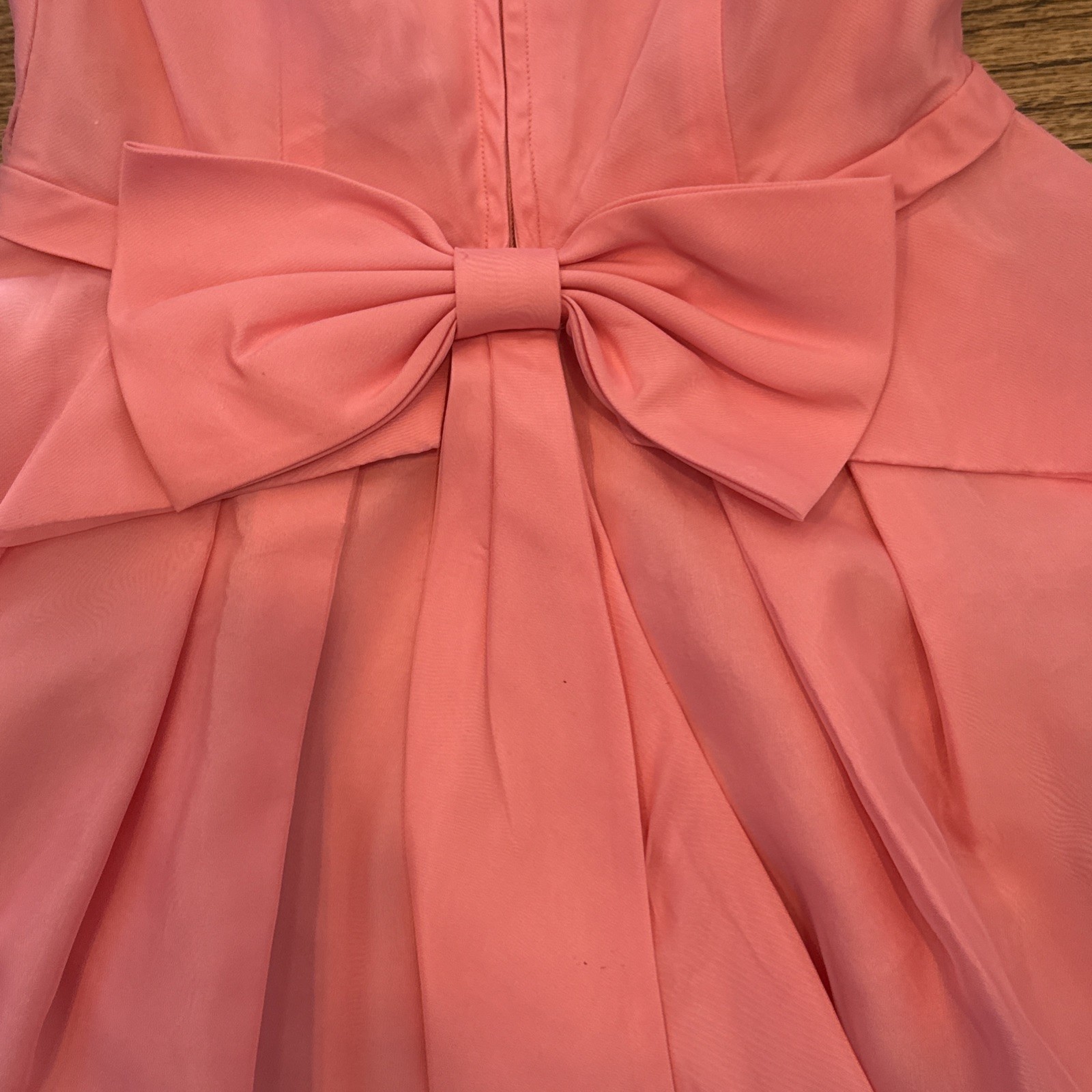 Vintage 50s LORRIE DEB Womens Sz 13 Tea Length Cocktail PINK Satin Party MINT