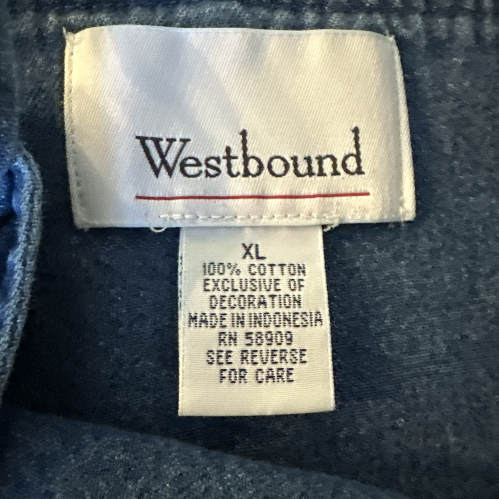VTG Westbound Denim Christmas Holiday Embroidered Pockets Maxi Jumper Dress XL