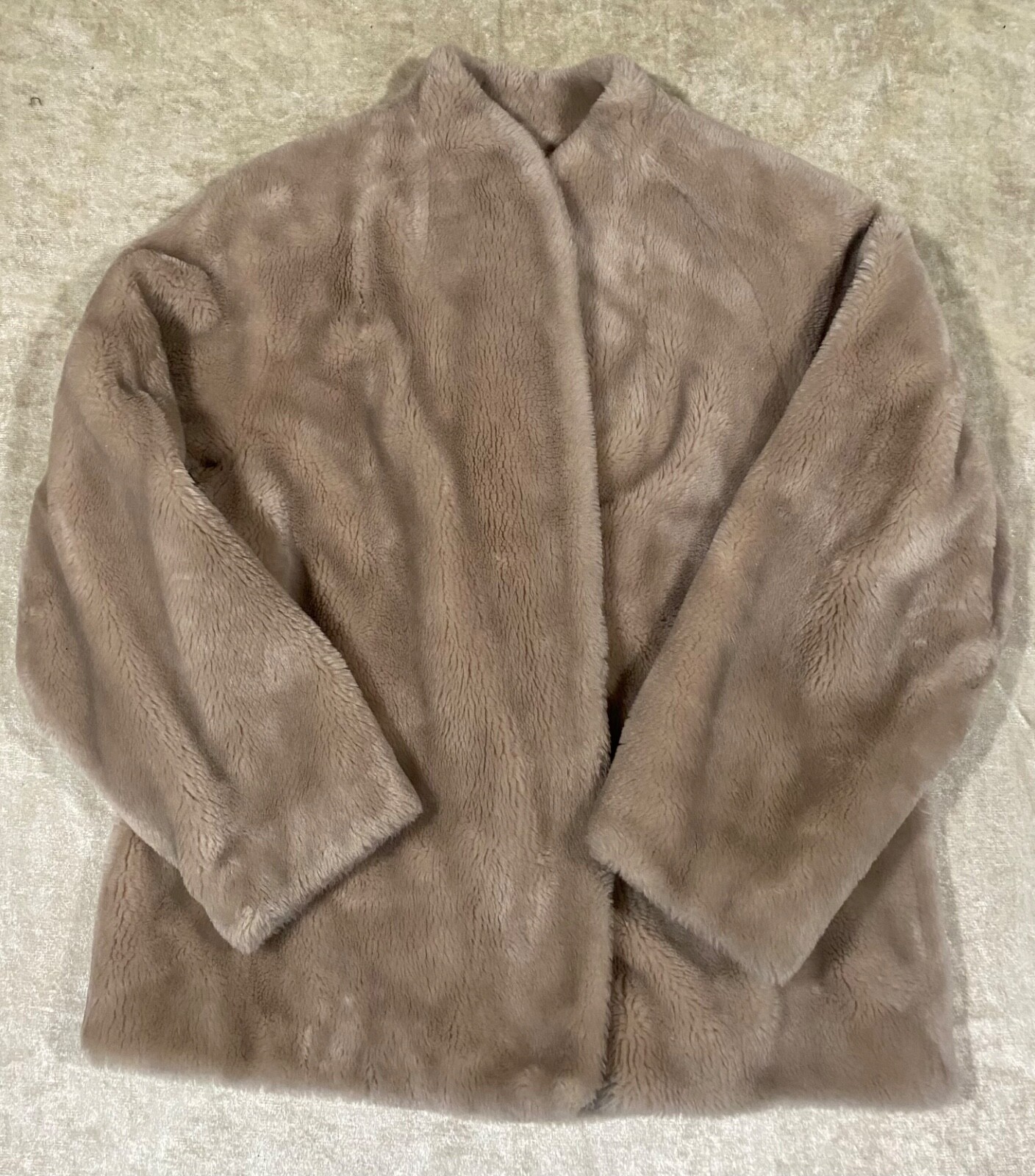 Vintage Borgana Coat Beige Faux Fur Borg 50s 60s Old Hollywood Teddy Jacket