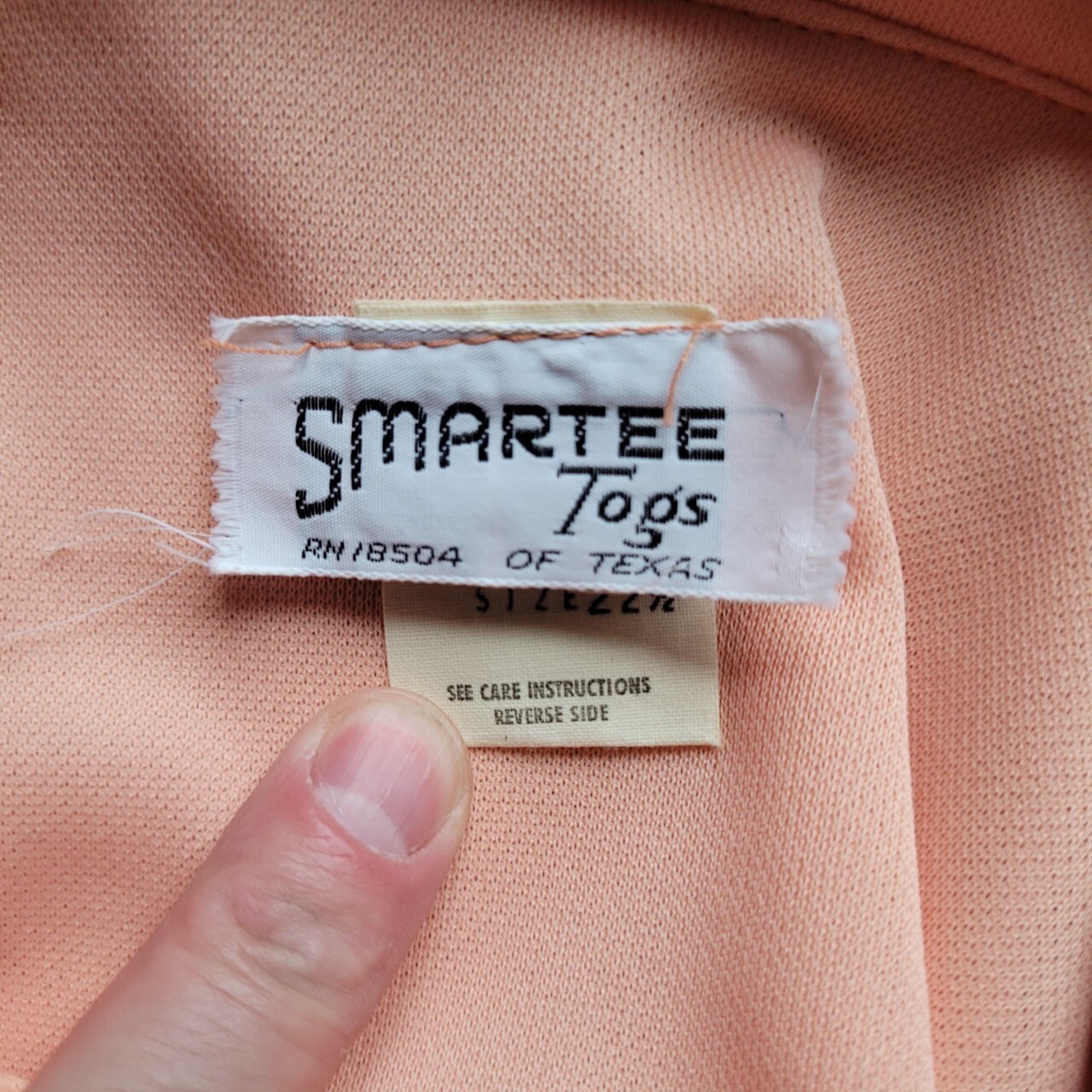 Vintage 50’s 60’s Smarty Togs of Texas Dress & Vest Set Coral Checked Women’s 22