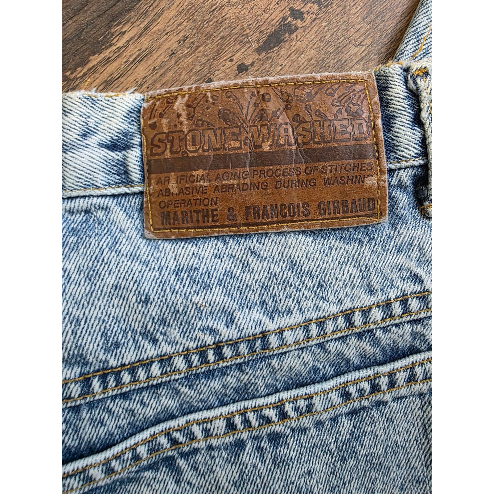 Marithe Francois Girbaud Vintage Acid Wash High Waisted Tapered Mom Jeans 9/10