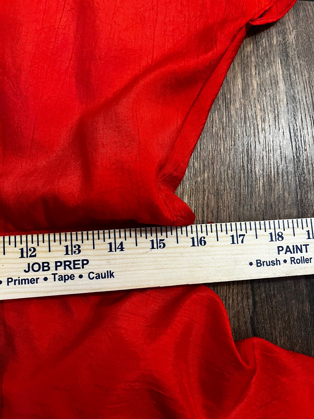 VTG 80s Schrader Sport II Red Knee Length Wrap Bodice Blouson Dress 6