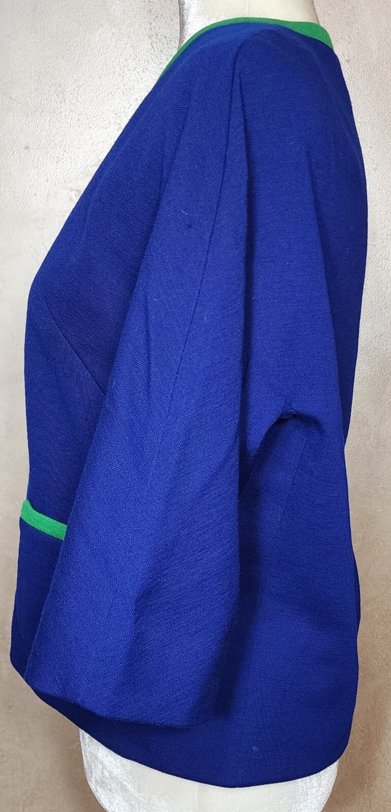 Vintage 1950s Handmacher Double Knit Button Up Sweater Size L