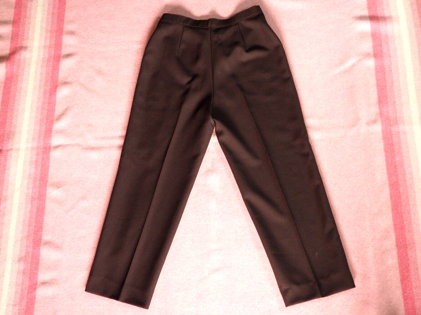VTG 70s LEVIS Brown High Waist Polyester Mom Jeans Business Formal Pants 29×27