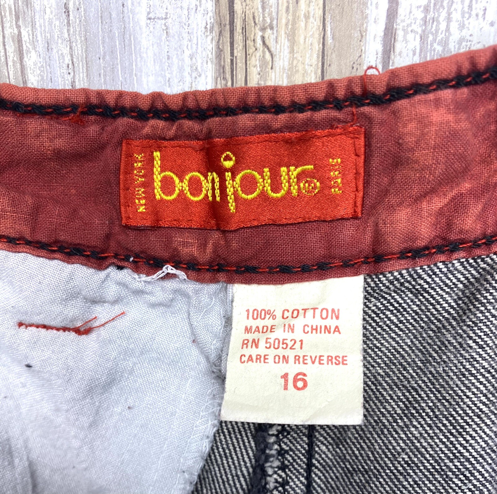 Bonjour Womens Vintage High Waisted Mom Jeans Sz 16